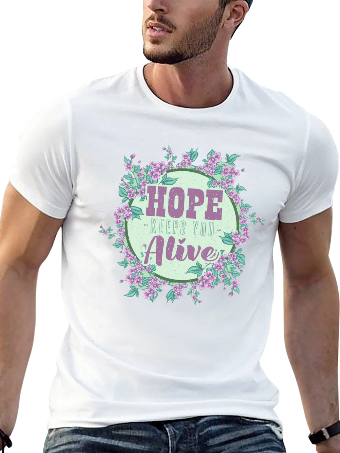 Hope Keeps You Alive Floral T-Shirt