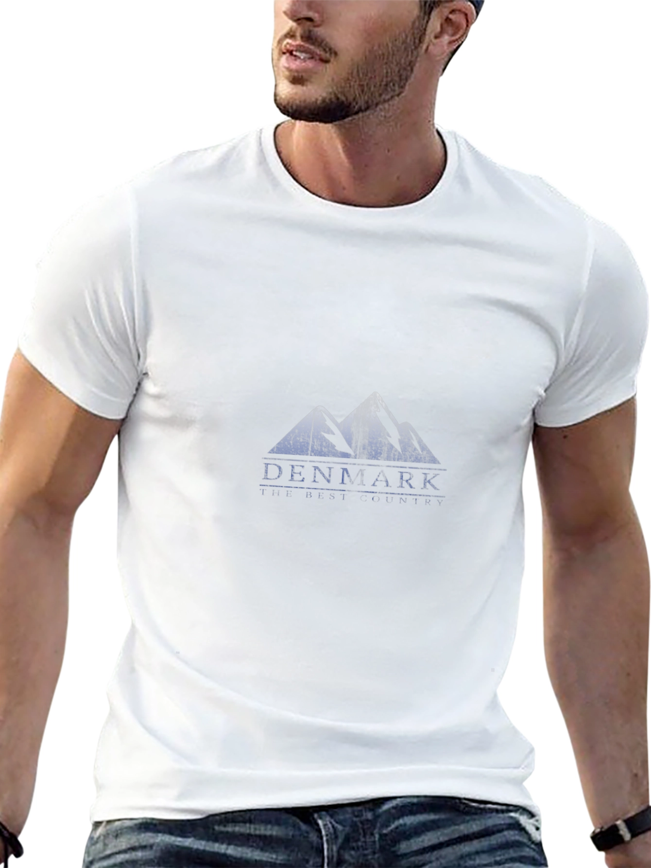 Denmark Mountain Graphic Black T-Shirt