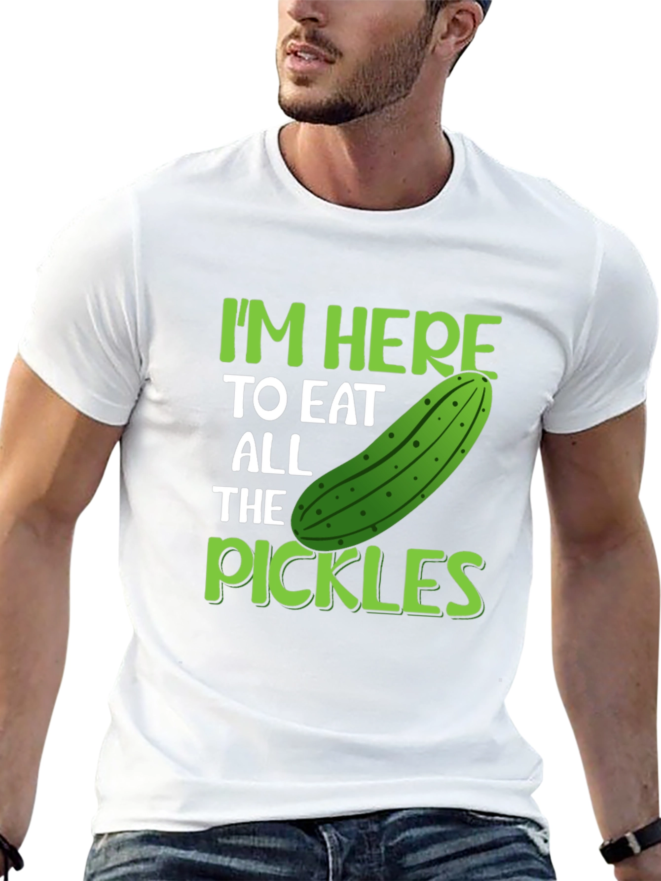 Im Here To Eat All The Pickles Funny T-Shirt