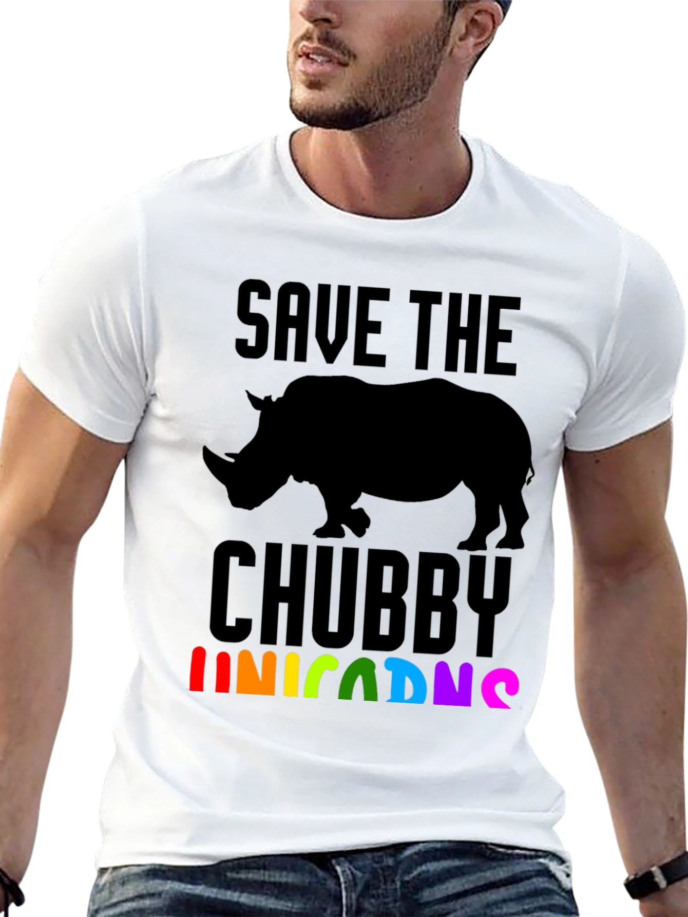 Save the Chubby Unicorns Rhino T-Shirt