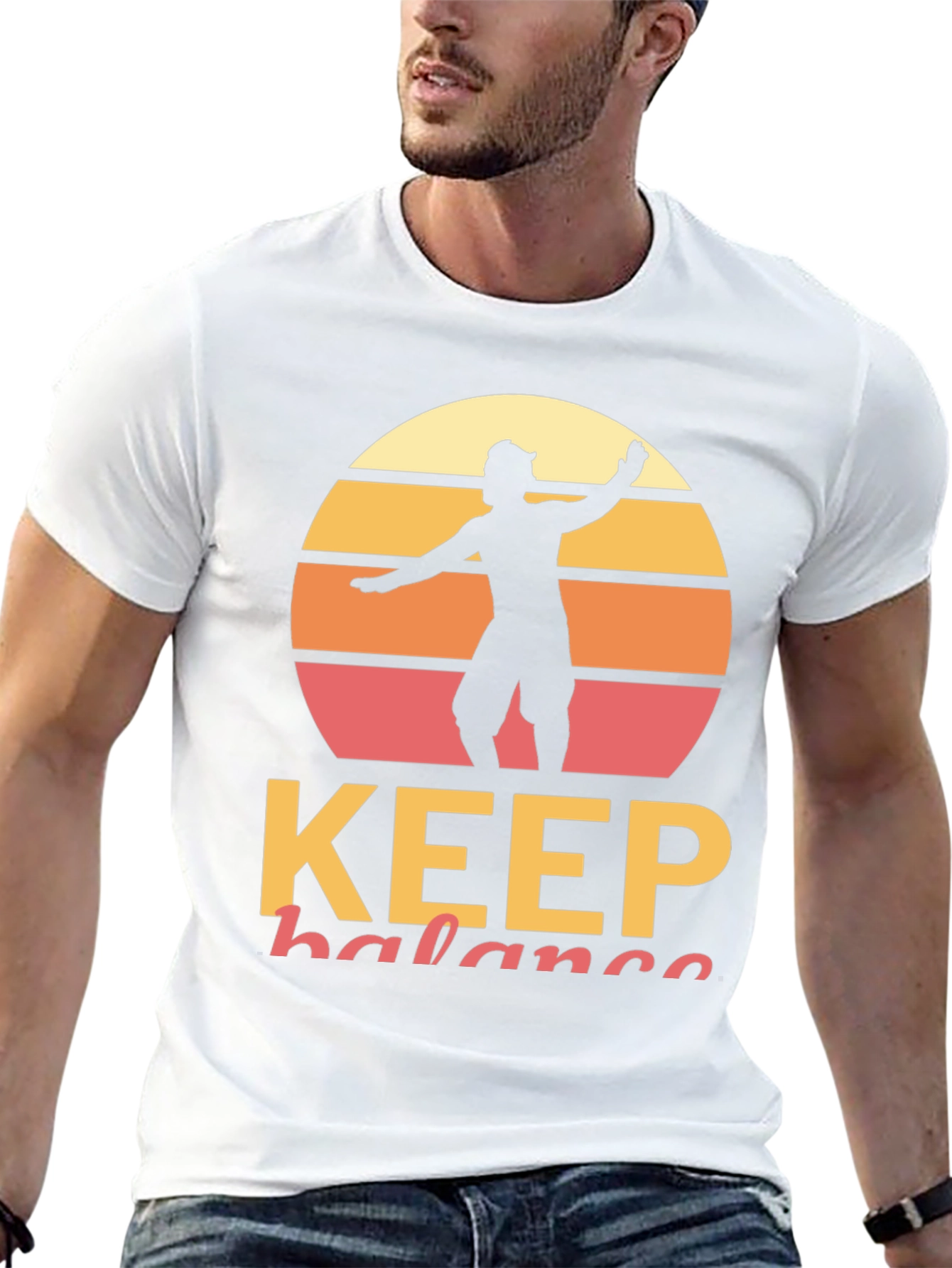 Keep Balance Retro Graphic Tee