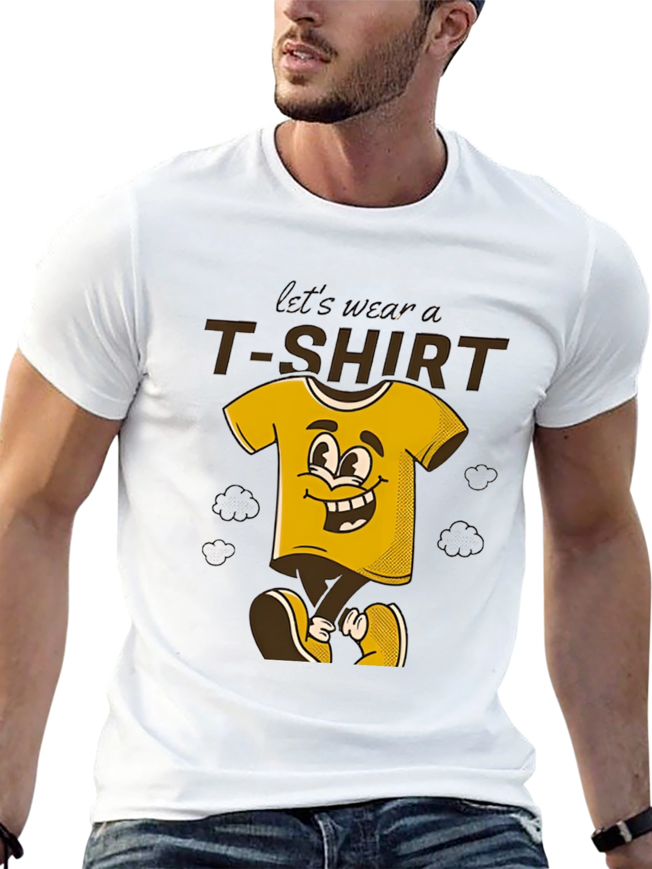 Cartoon Graphic Tee - Black