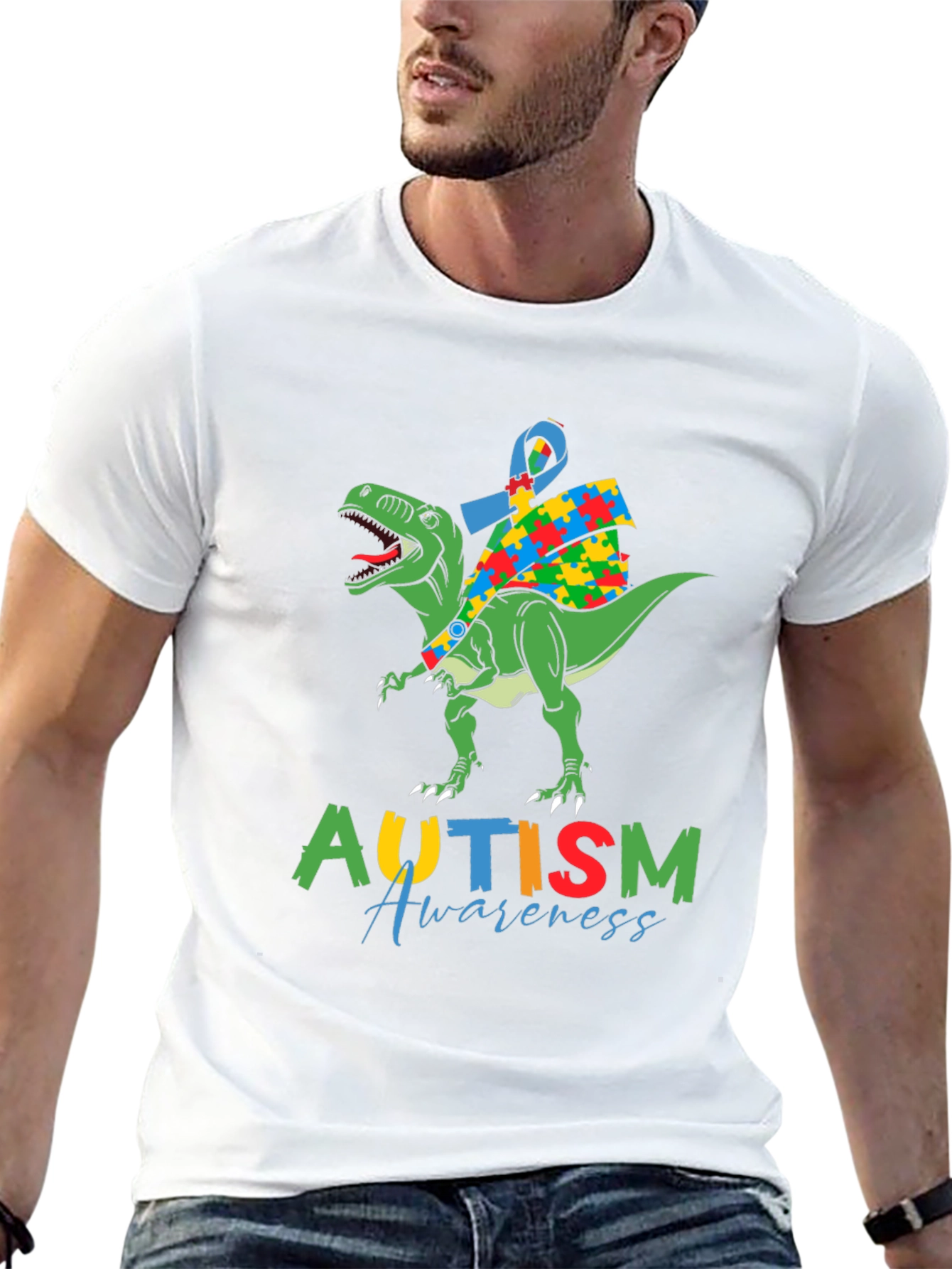 Autism Awareness Dinosaur T-Shirt