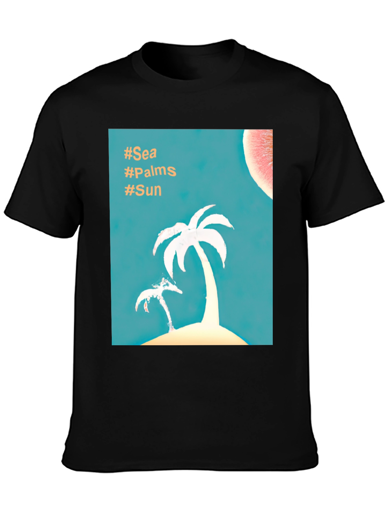 Tropical Palm Tree T-Shirt - Sea Palms Sun Design