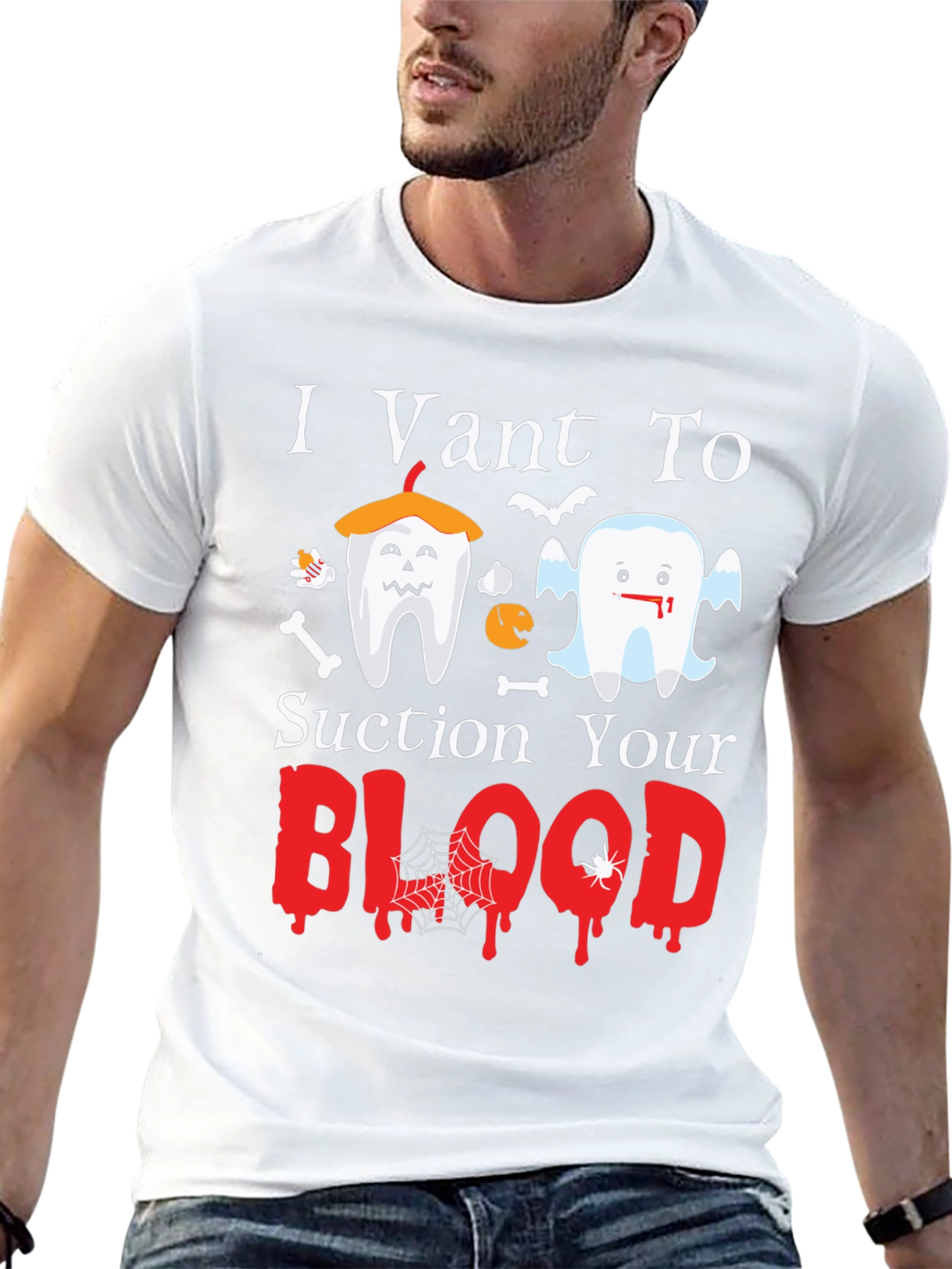 I Vant To Suction Your Blood Halloween T-Shirt