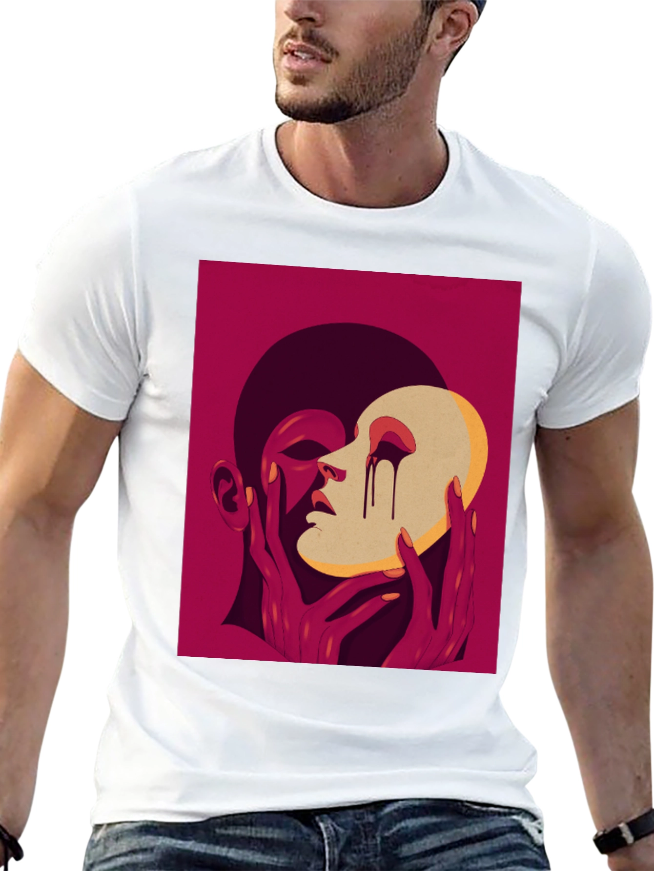 Artistic Graphic Tee - Masked Identity