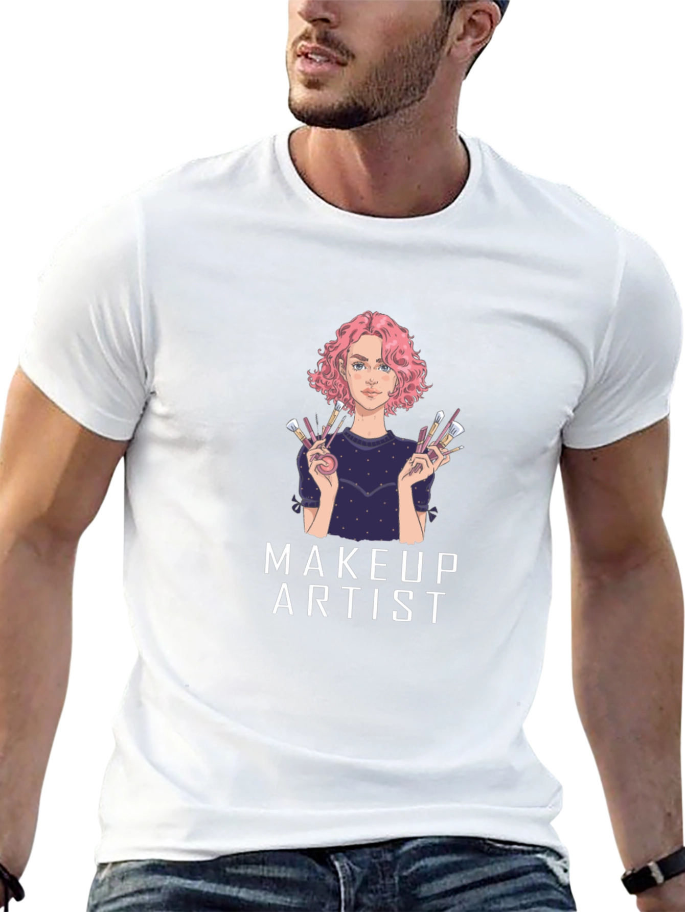 Makeup Artist Graphic T-Shirt - Unisex Cotton Tee