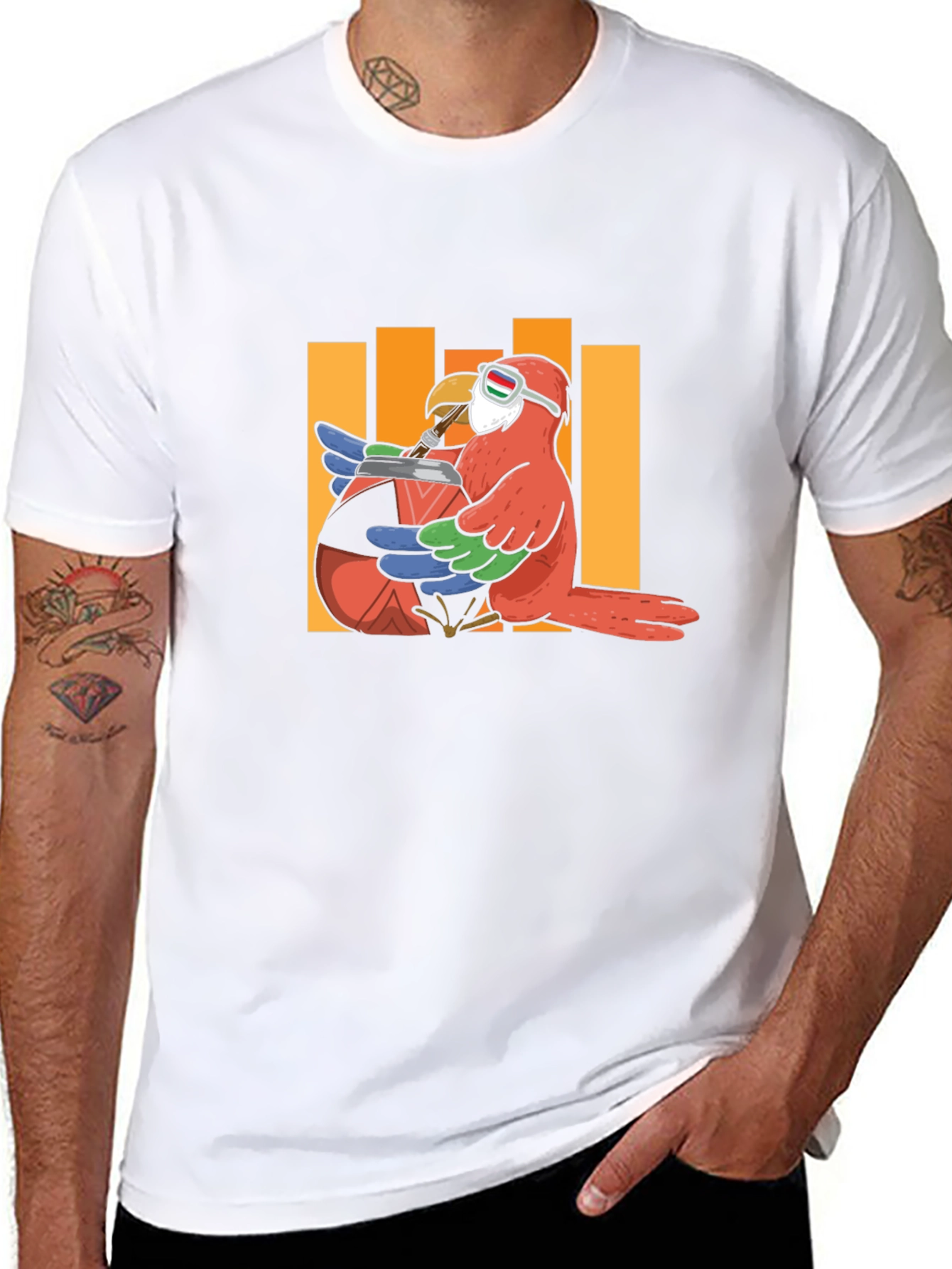Parrot Drinking Mate T-Shirt - Unique Graphic Tee