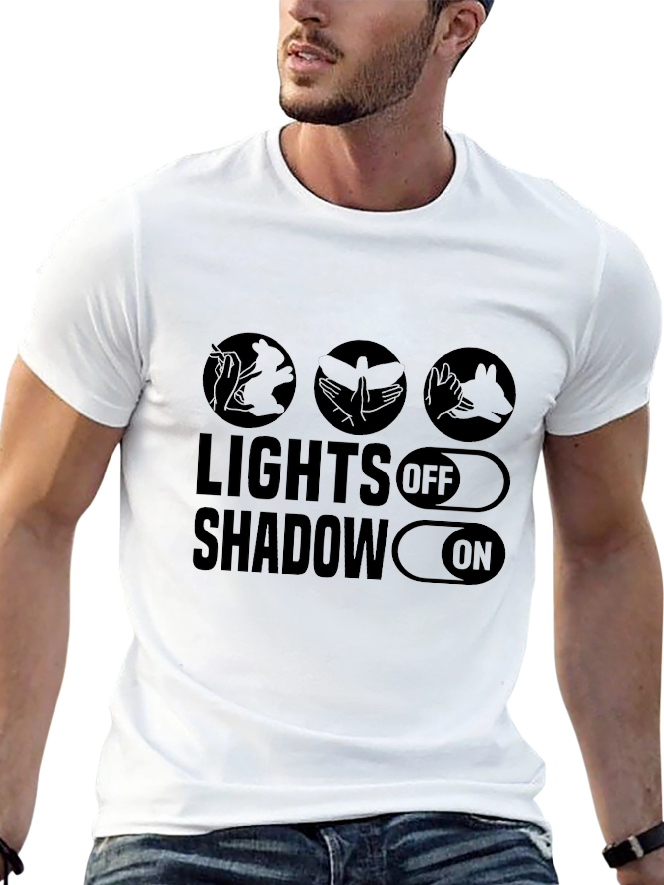 Lights Off Shadow On Graphic Tee