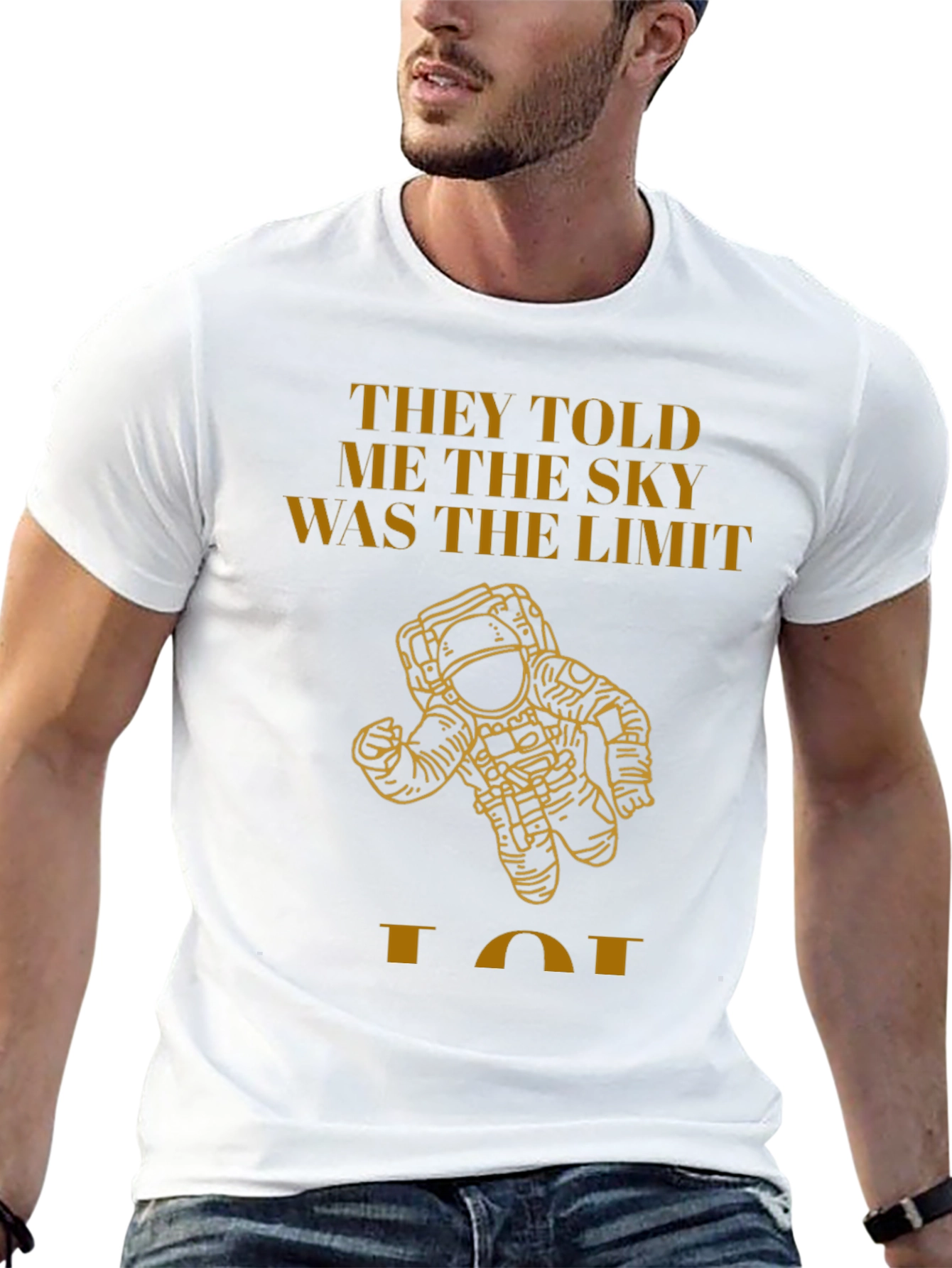 Sky is Not the Limit T-Shirt - Astronaut Graphic