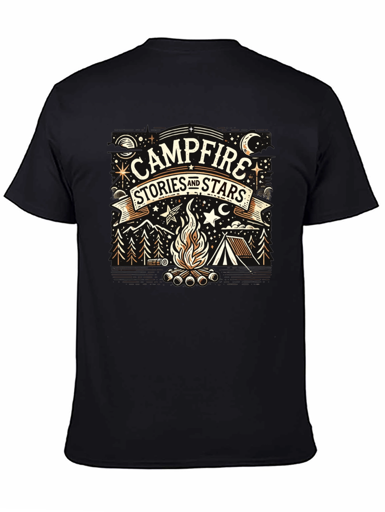Campfire Stories and Stars Graphic Tee
