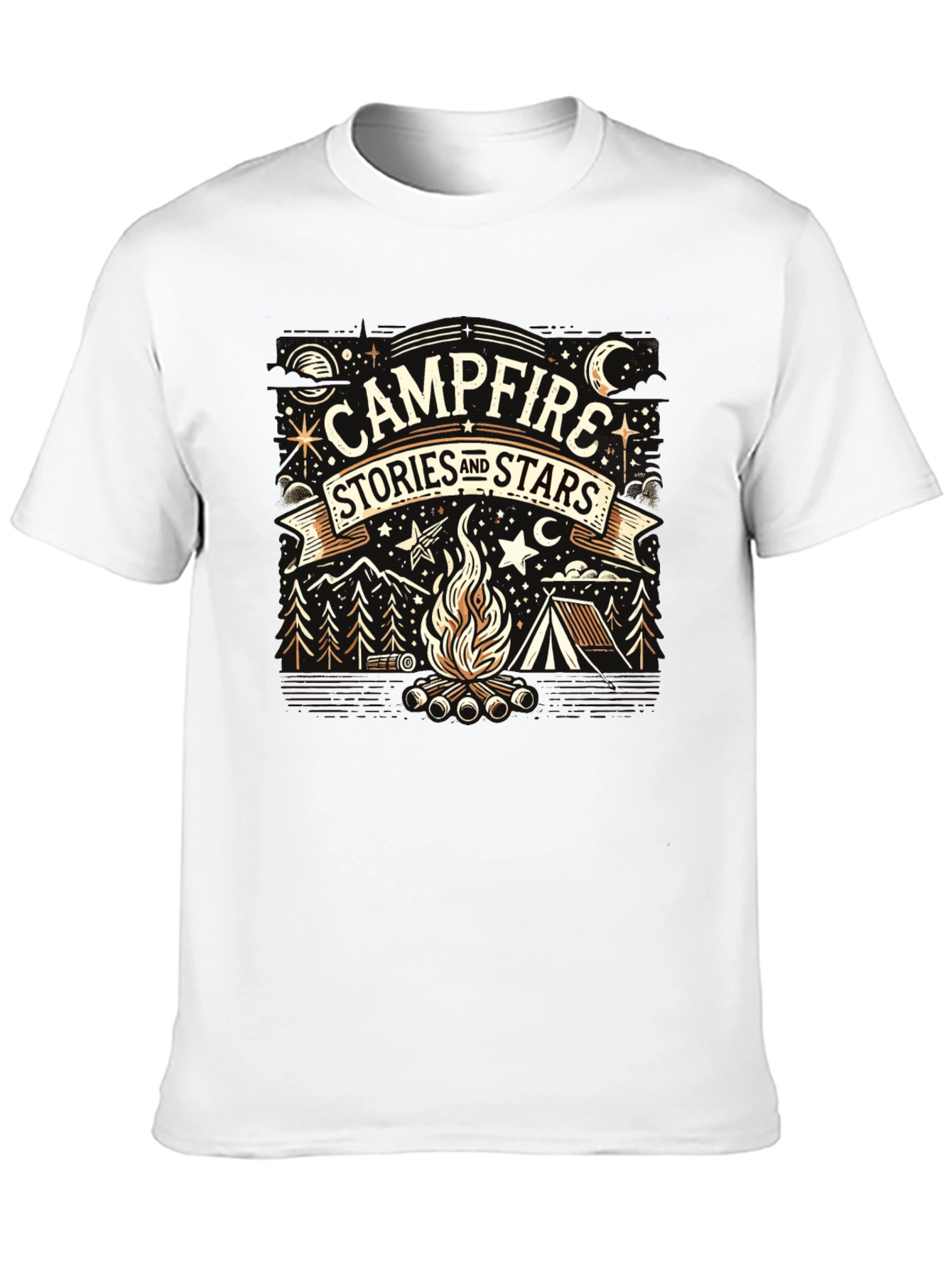 Campfire Stories and Stars Graphic Tee