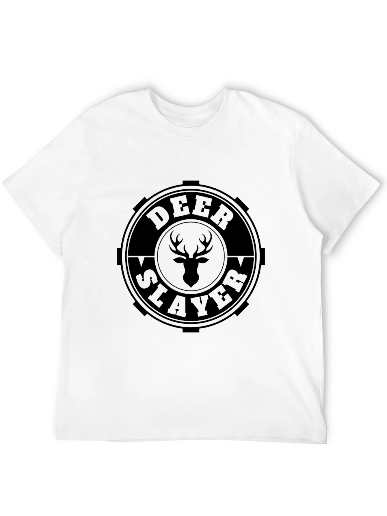 Deer Slayer Graphic T-Shirt - Black Cotton Tee