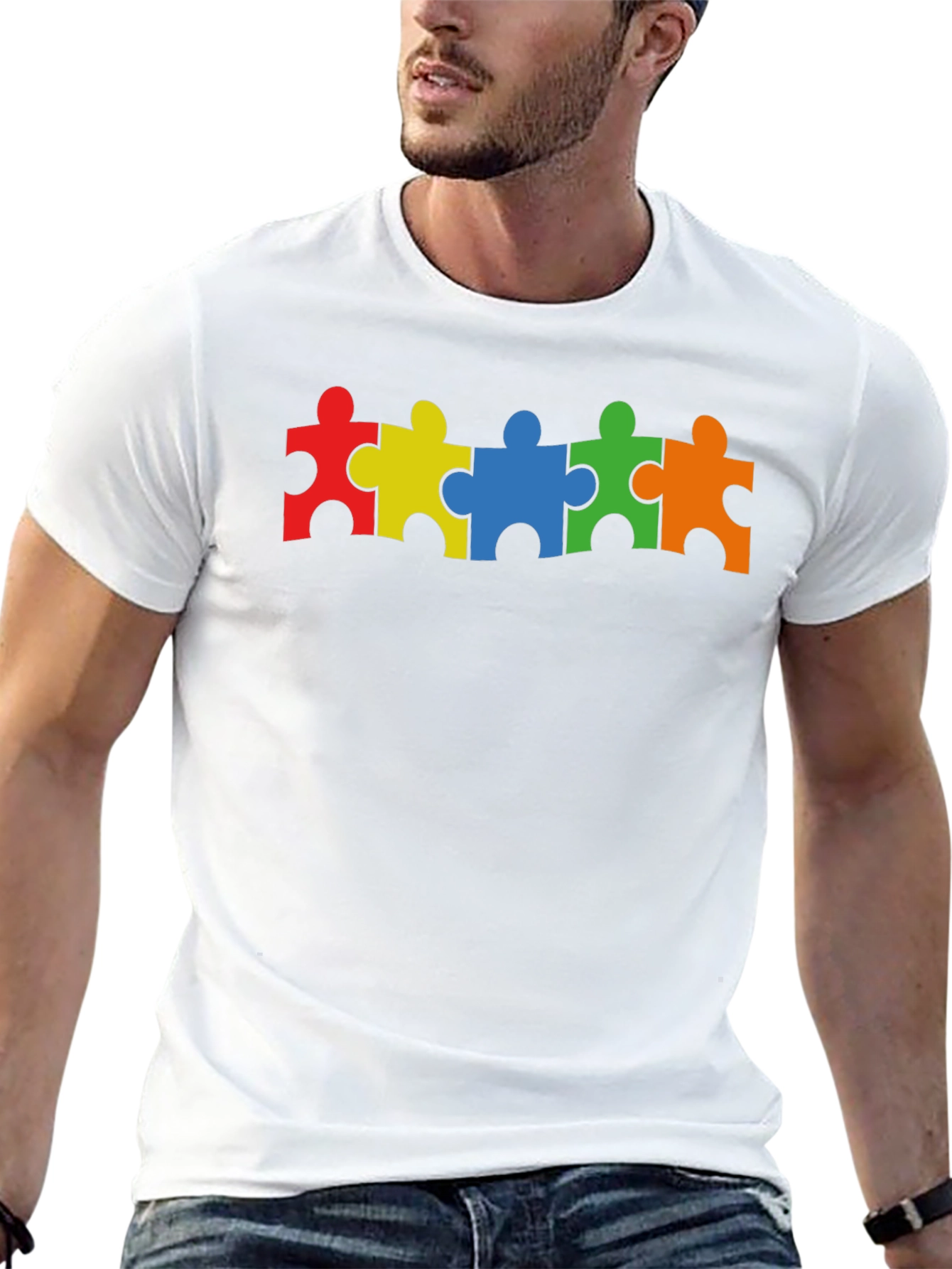 Autism Awareness Puzzle Piece Graphic Tee