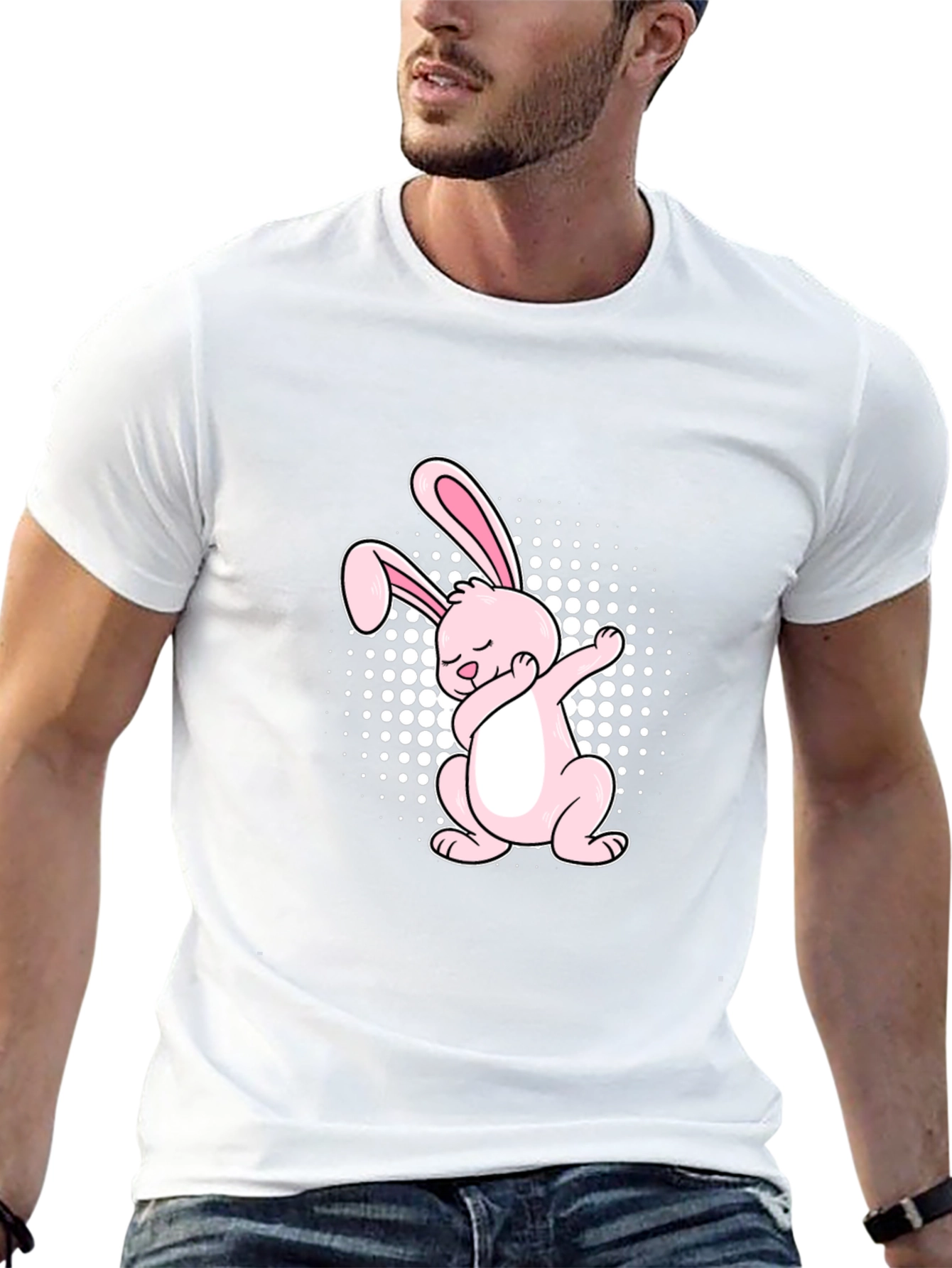 Dabbing Easter Bunny Mens T-Shirt