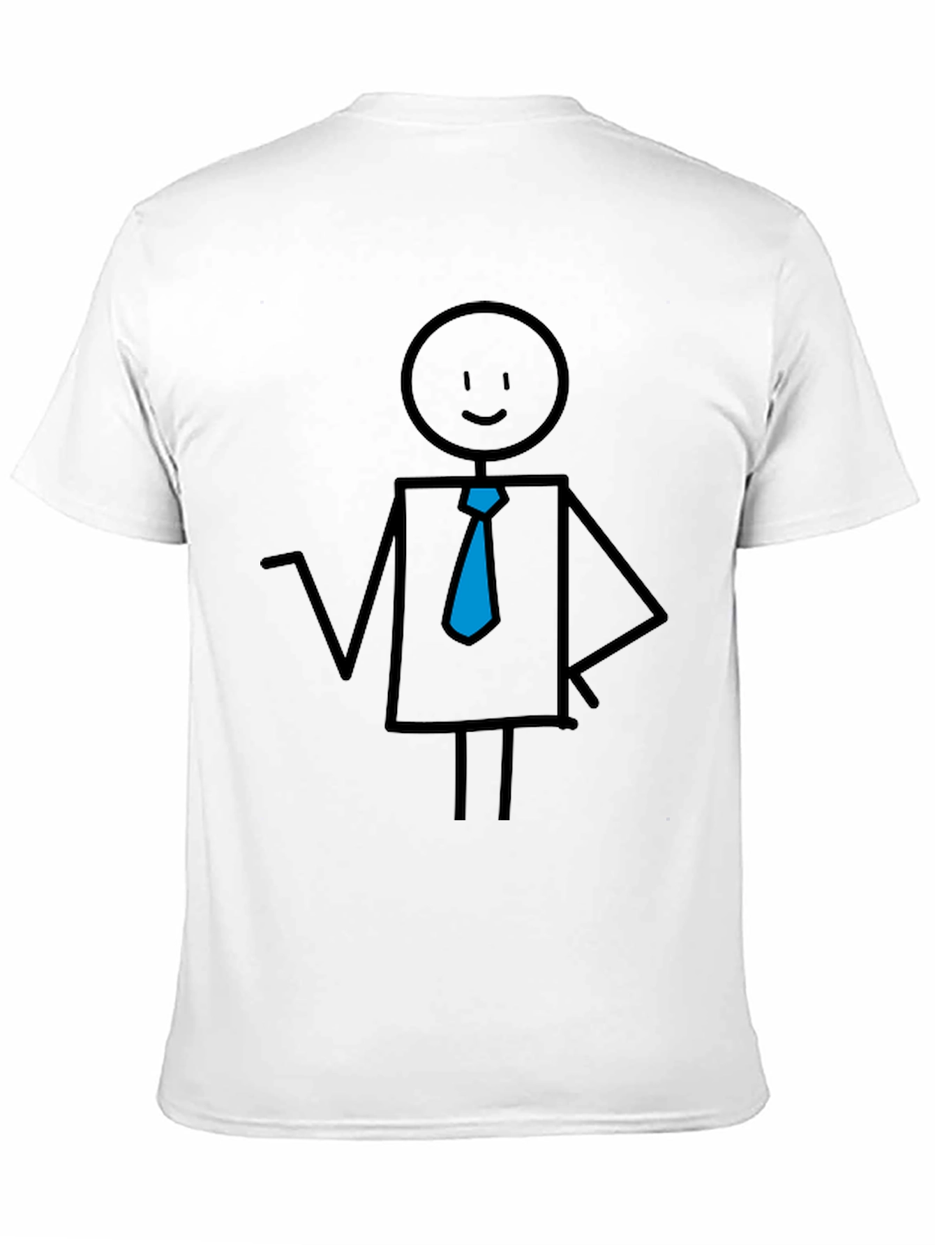 Stick Figure Business Casual Black Tee