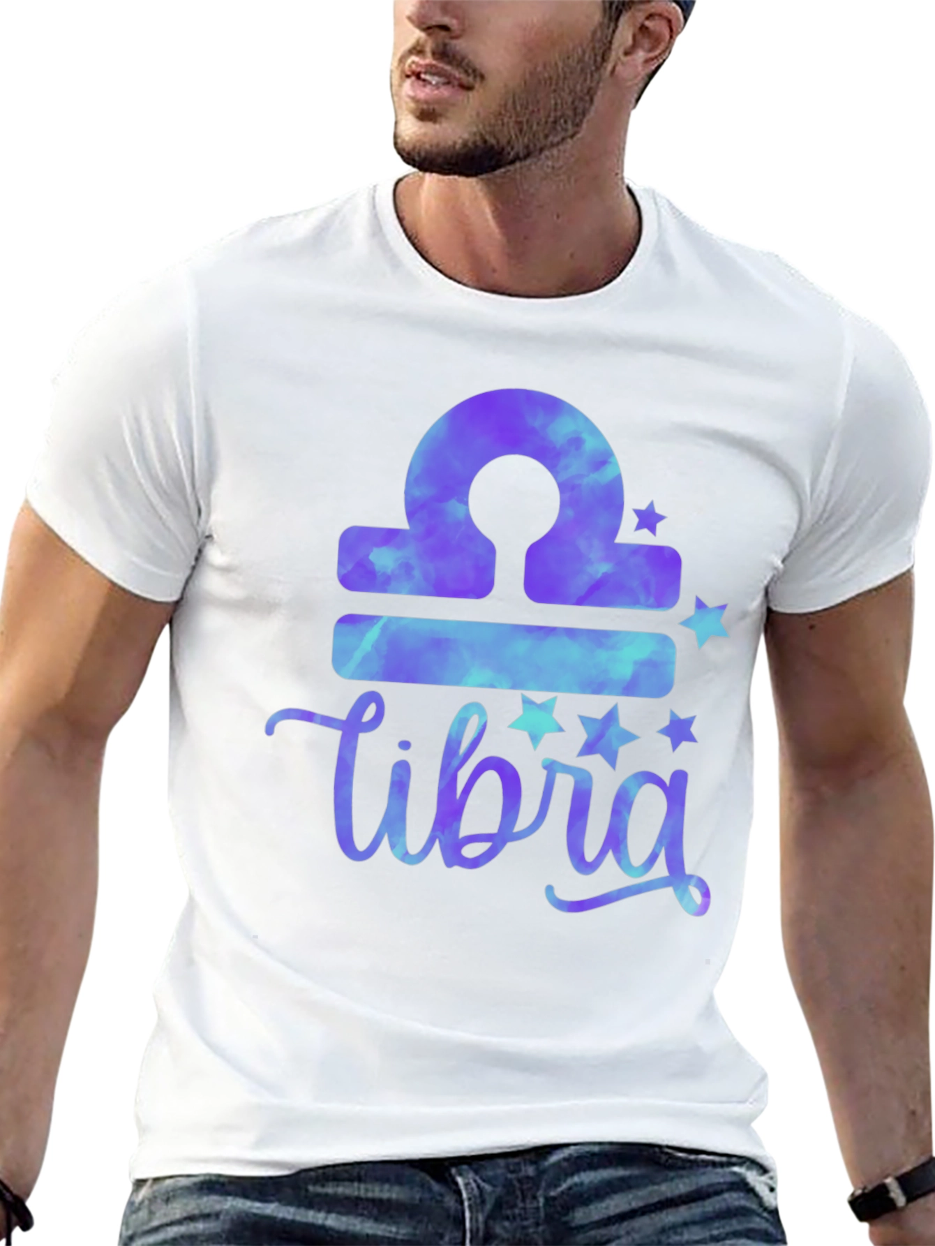 Libra Zodiac Tie-Dye T-Shirt