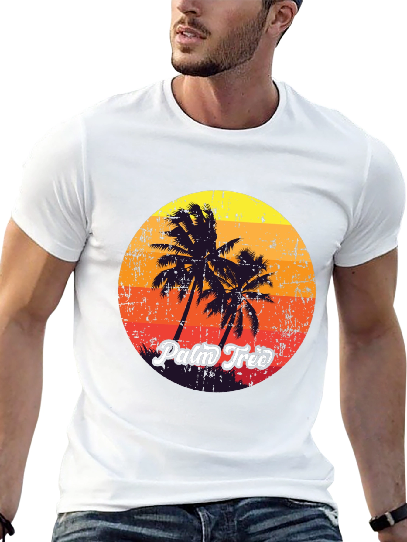 Retro Palm Tree Graphic Tee