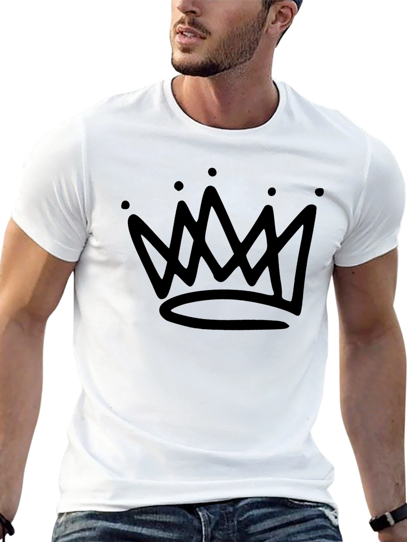 Crown Graphic Mens Black T-Shirt
