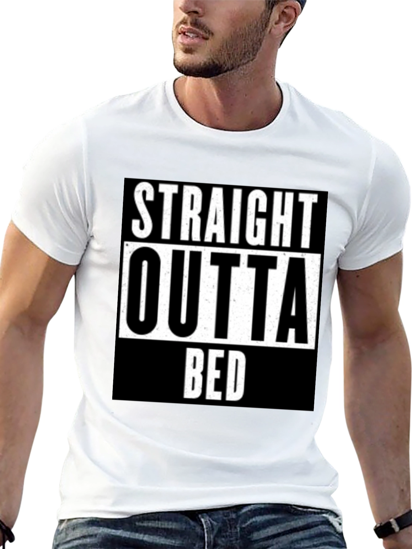 Straight Outta Bed Graphic Tee - Relaxed Fit