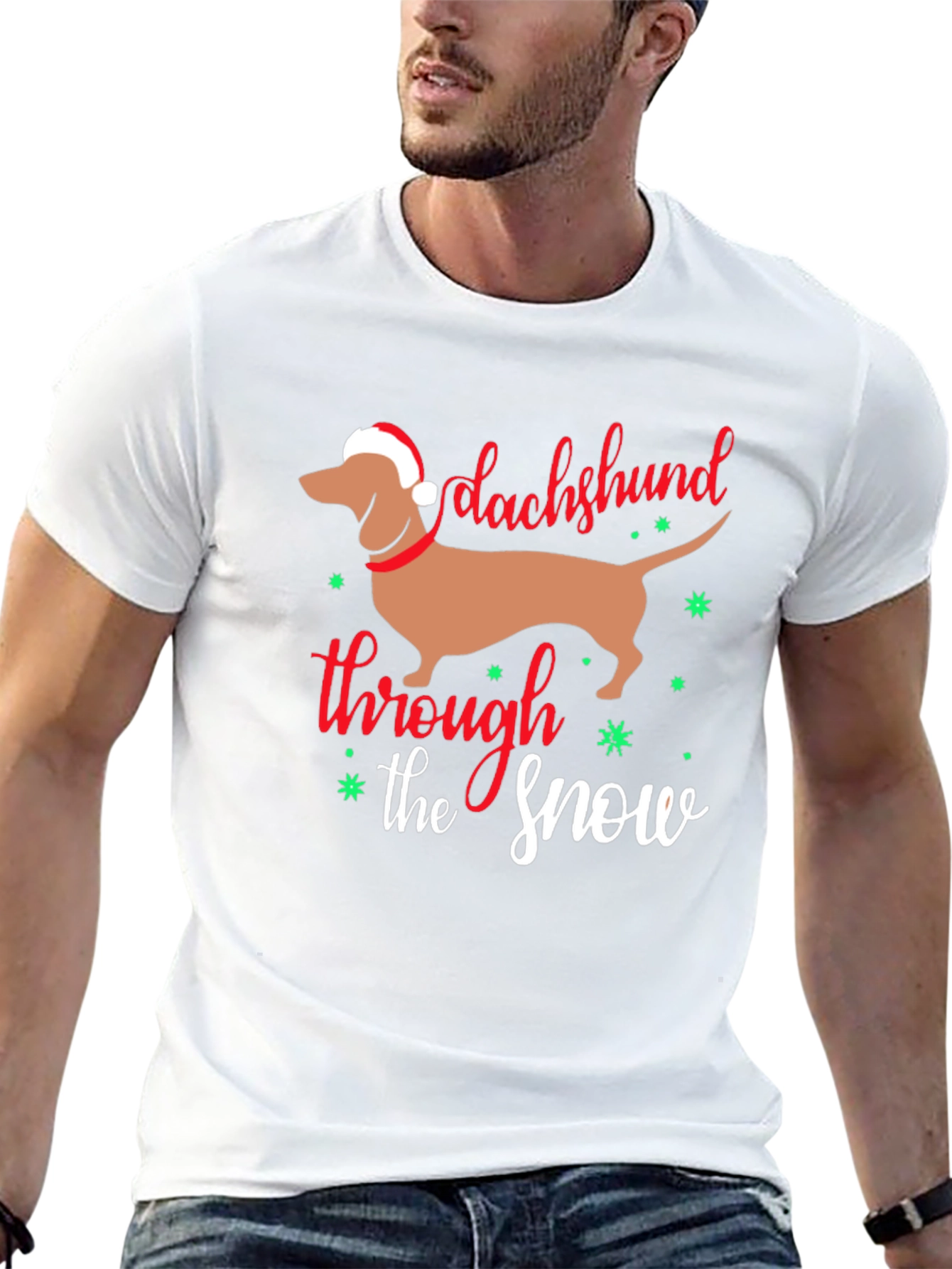 Dachshund Through the Snow Christmas T-Shirt