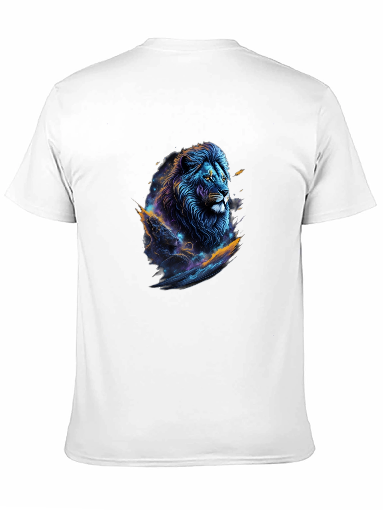 Cosmic Lion Graphic Tee - Black Crew Neck