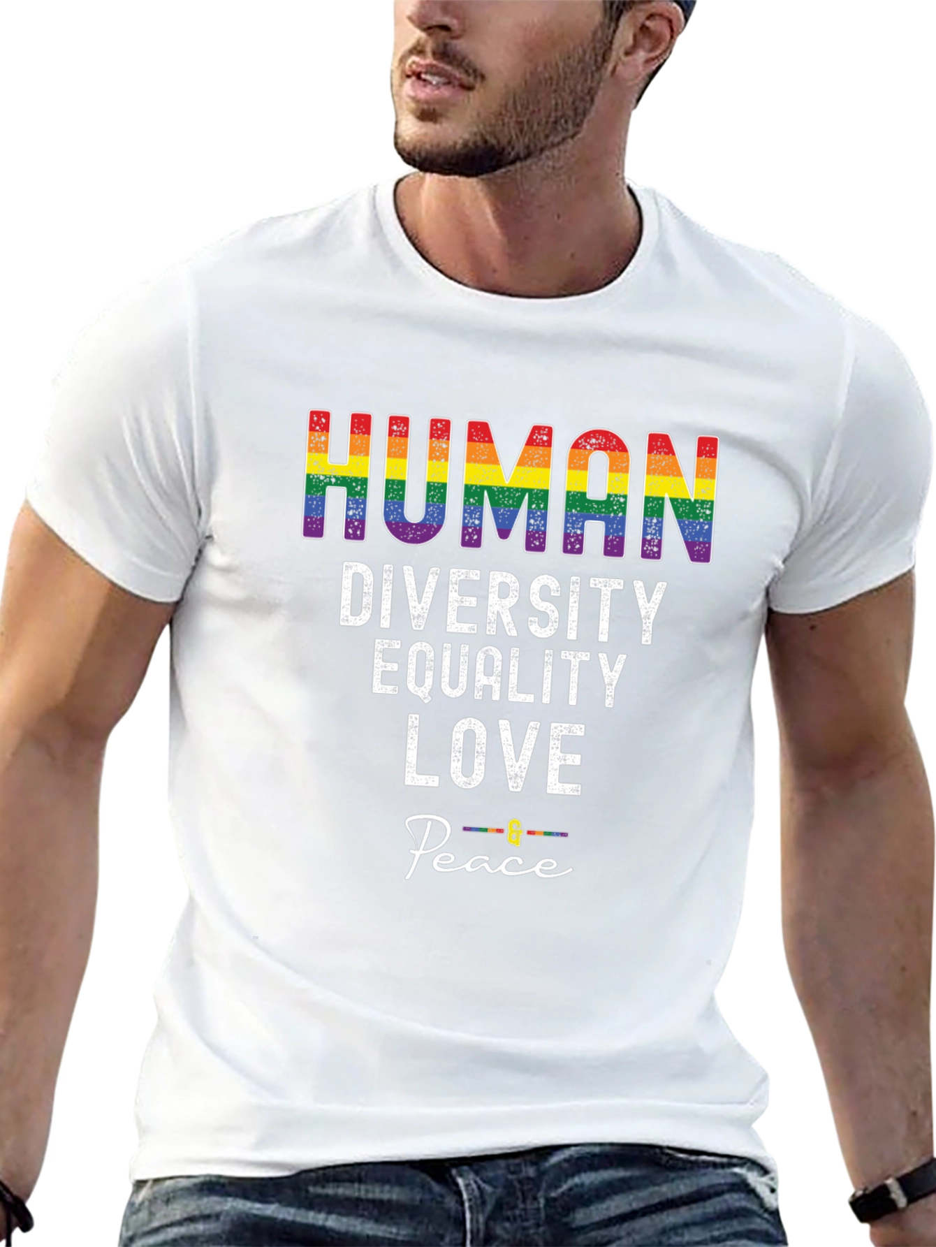 Human Diversity Equality Love Peace LGBTQ+ T-Shirt