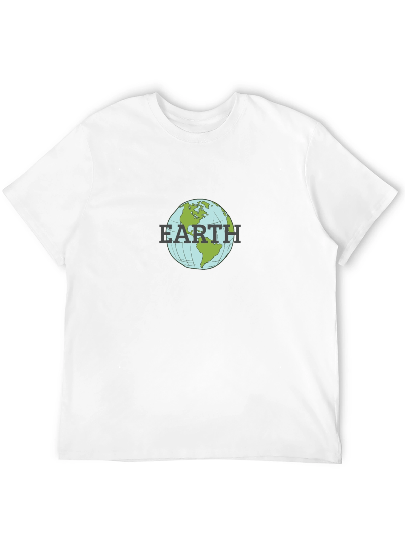 Earth Graphic Tee - Black Cotton Blend T-Shirt