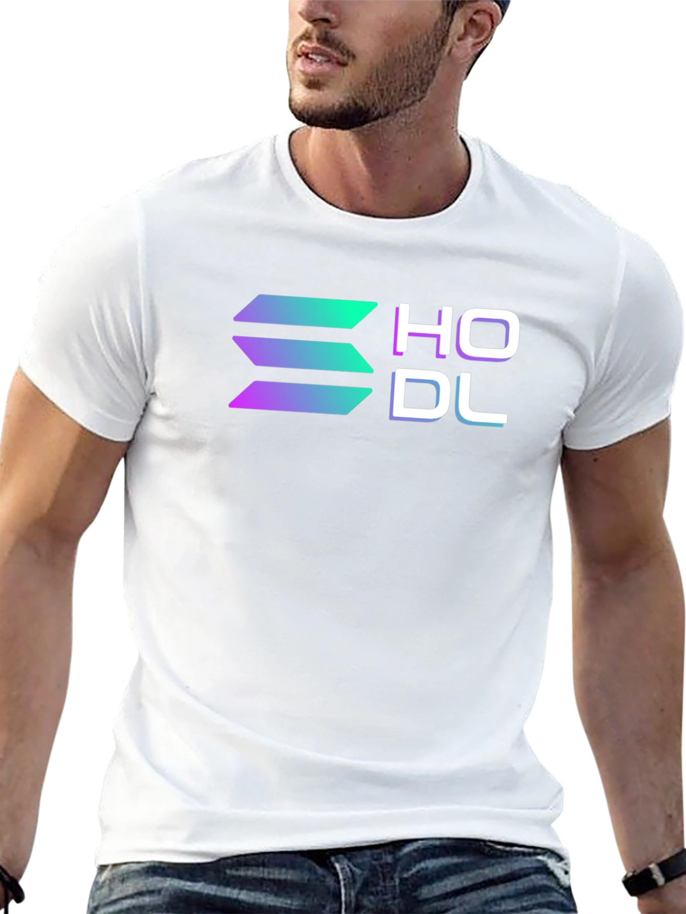 HODL Solana Crypto Black T-Shirt