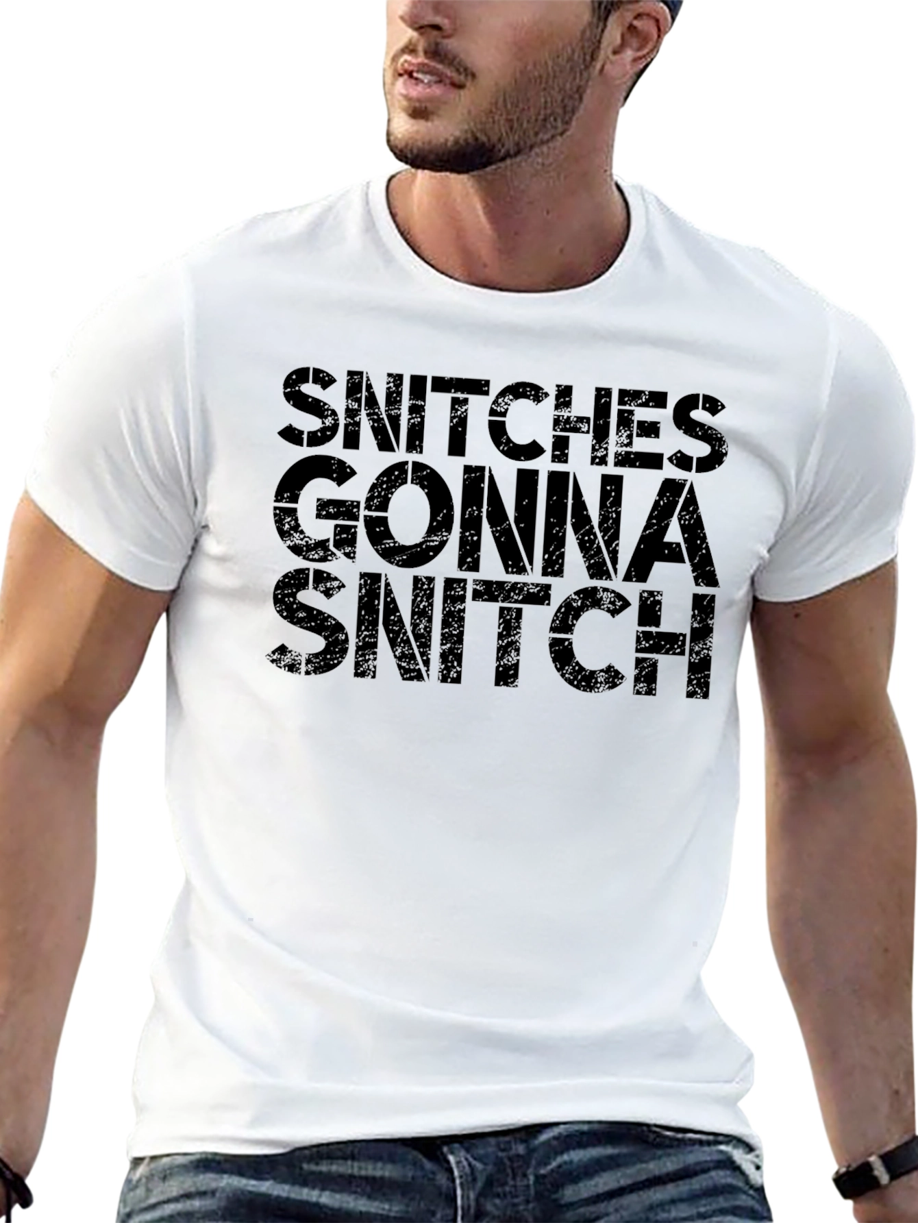 Snitches Gonna Snitch Black T-Shirt