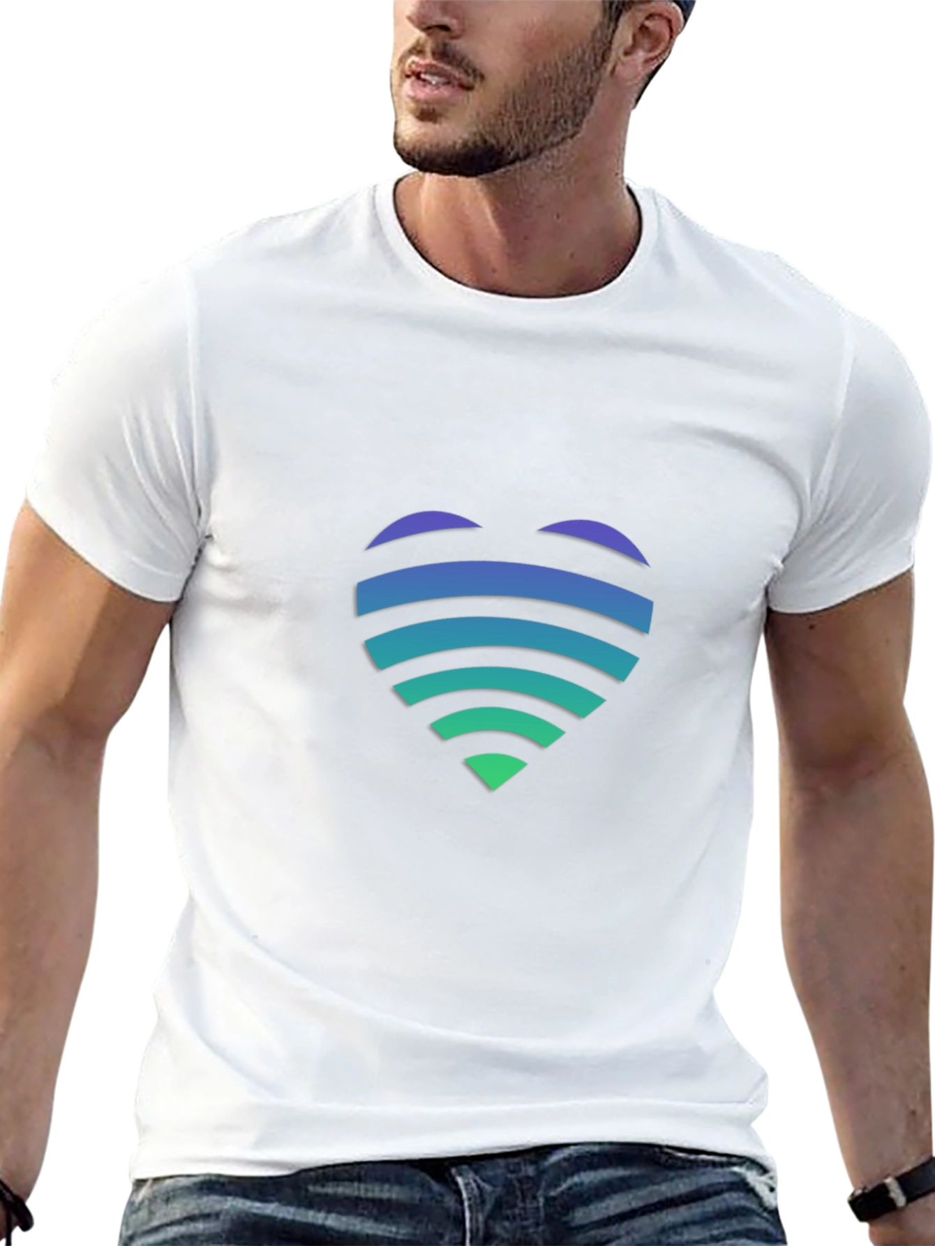 Heartbeat Graphic Black T-Shirt