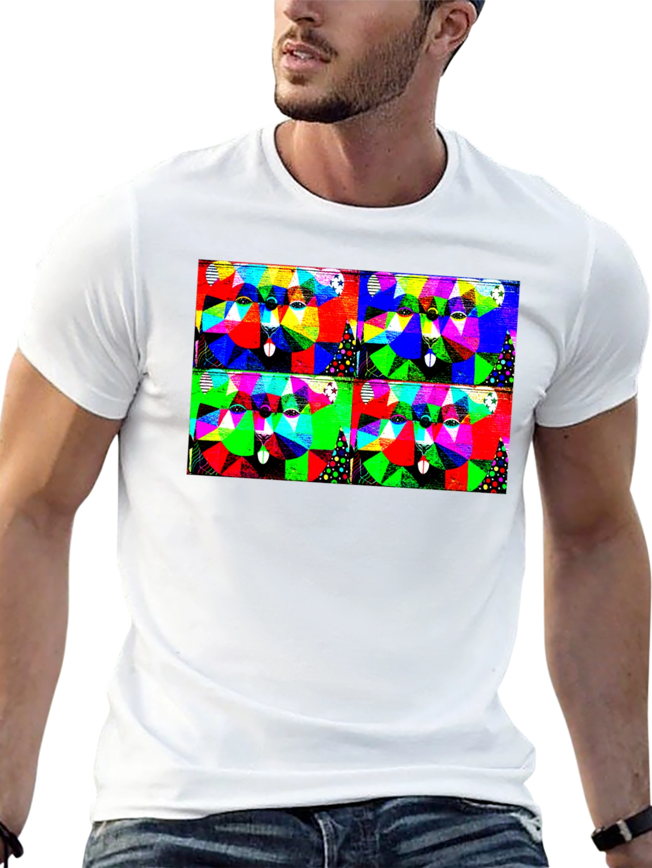 Abstract Geometric Animal T-Shirt