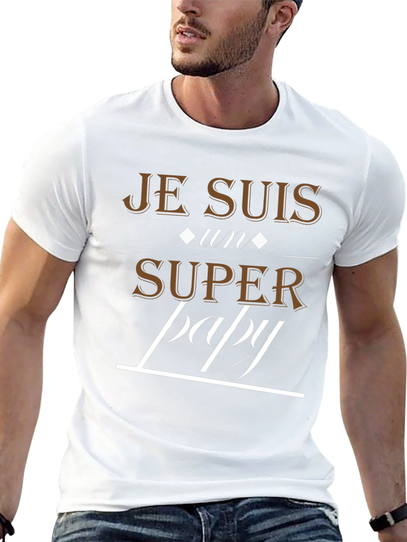 Je Suis Un Super Papy T-Shirt - Black