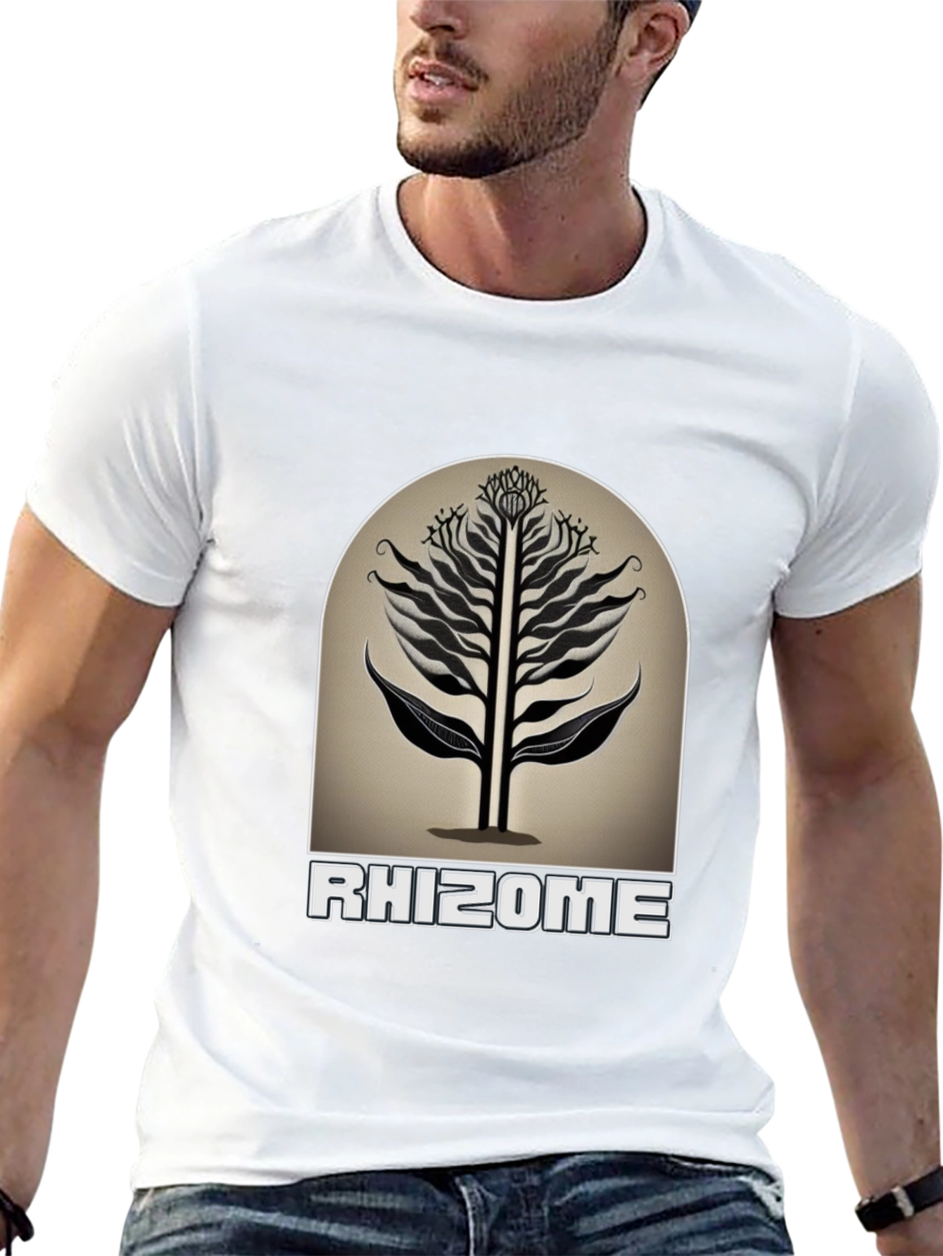 Rhizome Graphic Tee - Modern Black T-Shirt