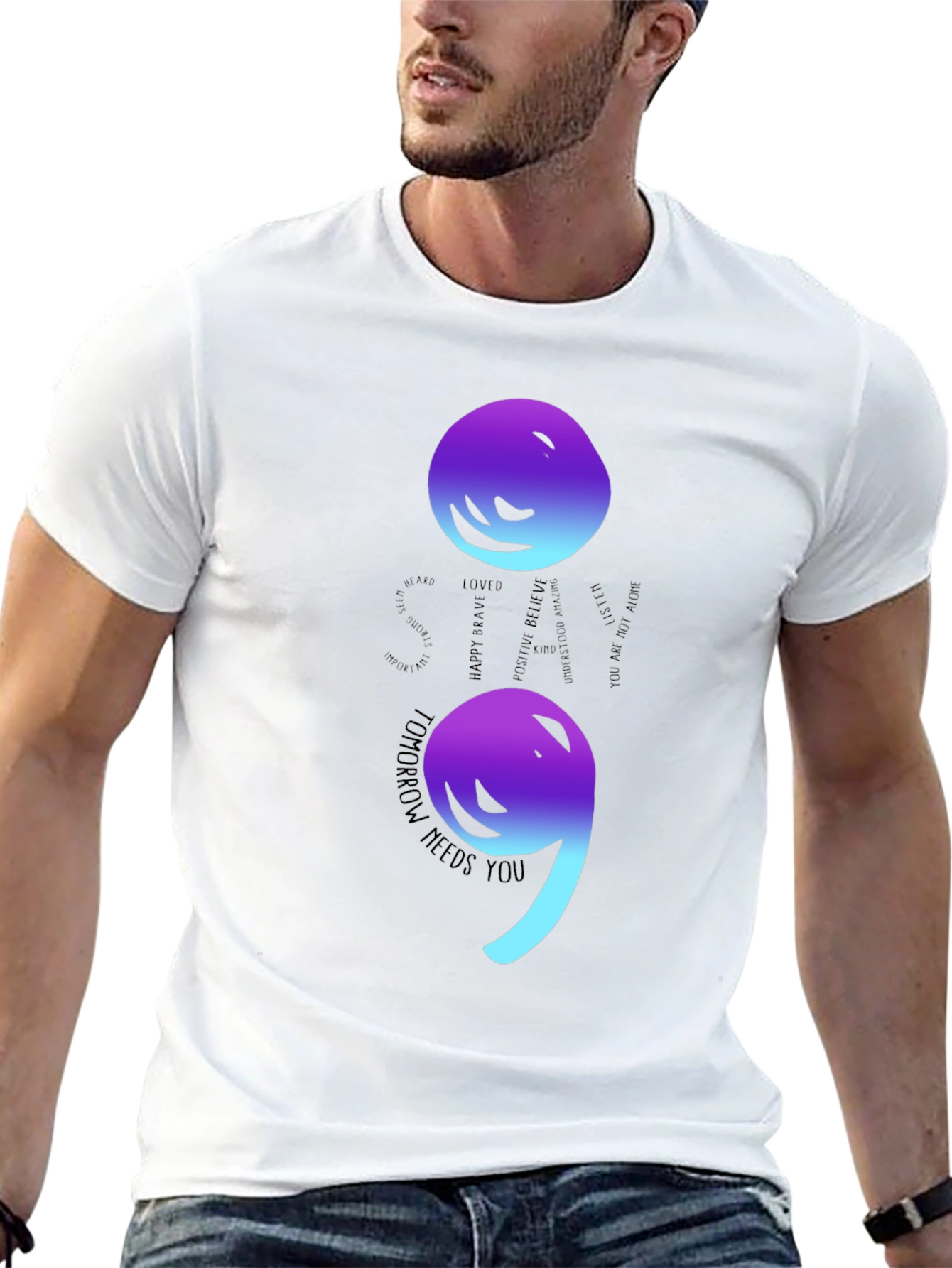 Semicolon Graphic T-Shirt - Tomorrow Needs You