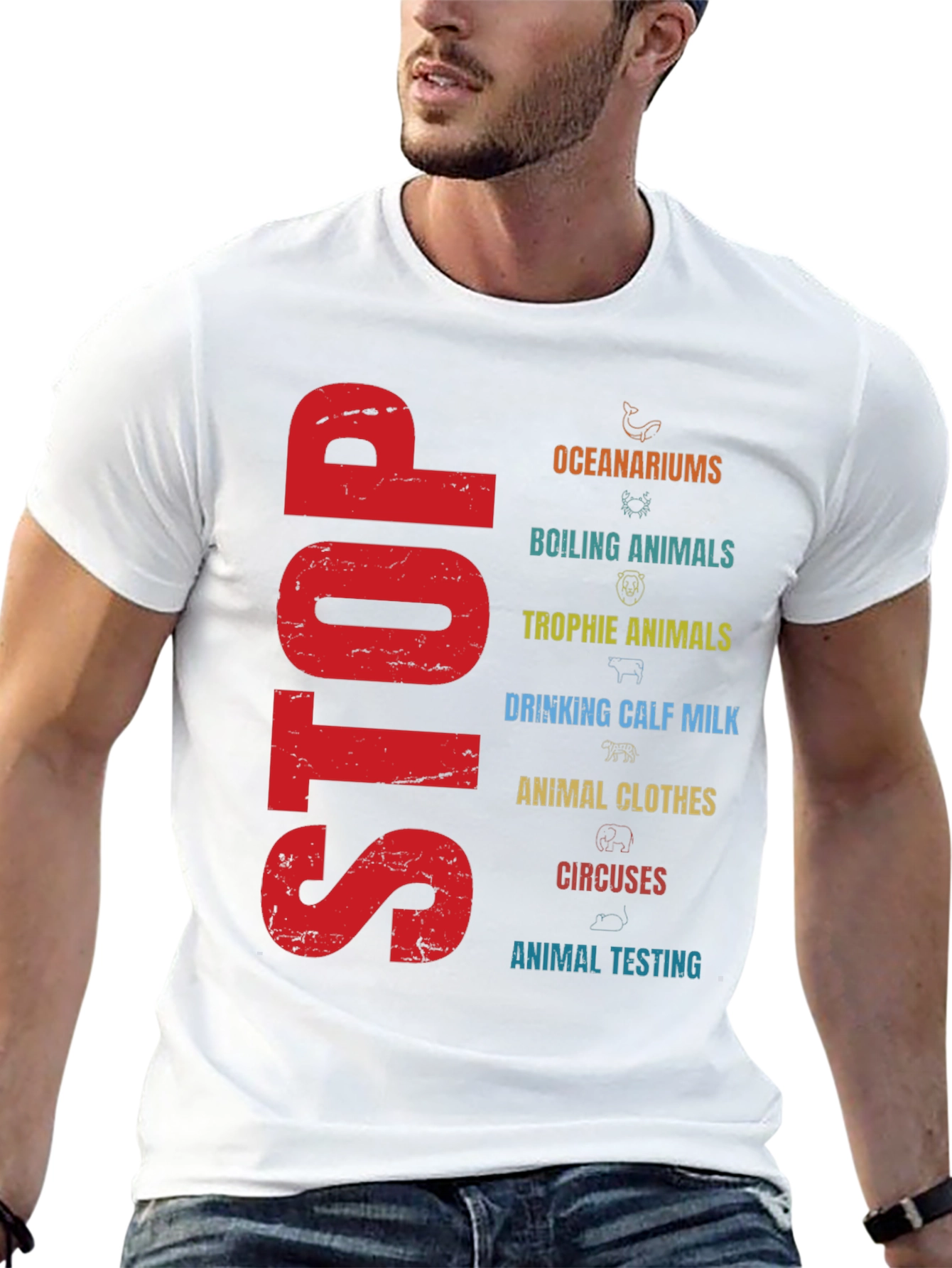 Stop Animal Cruelty T-Shirt - Activism Tee