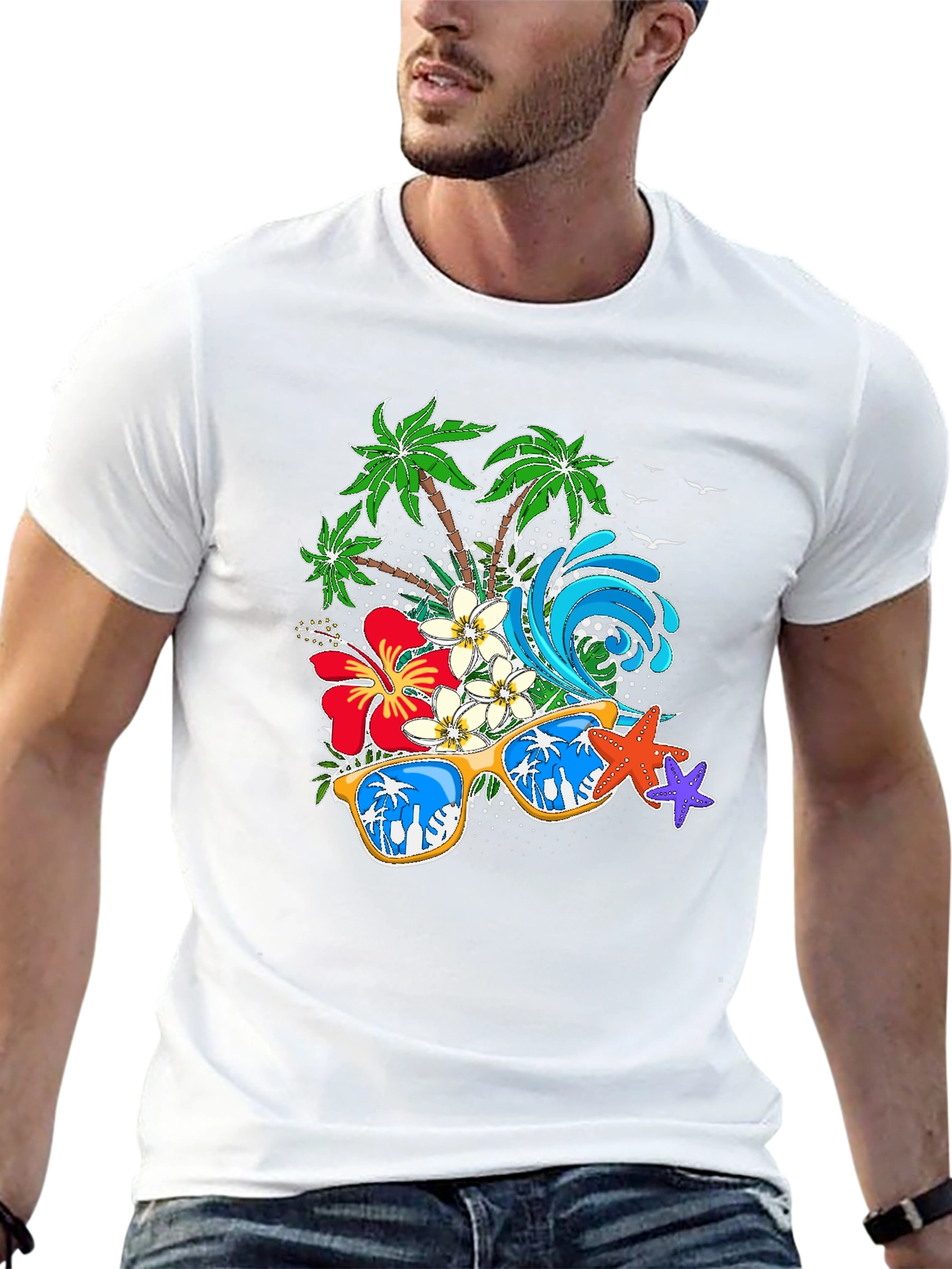 Tropical Vibes T-Shirt: Beach Summer Design