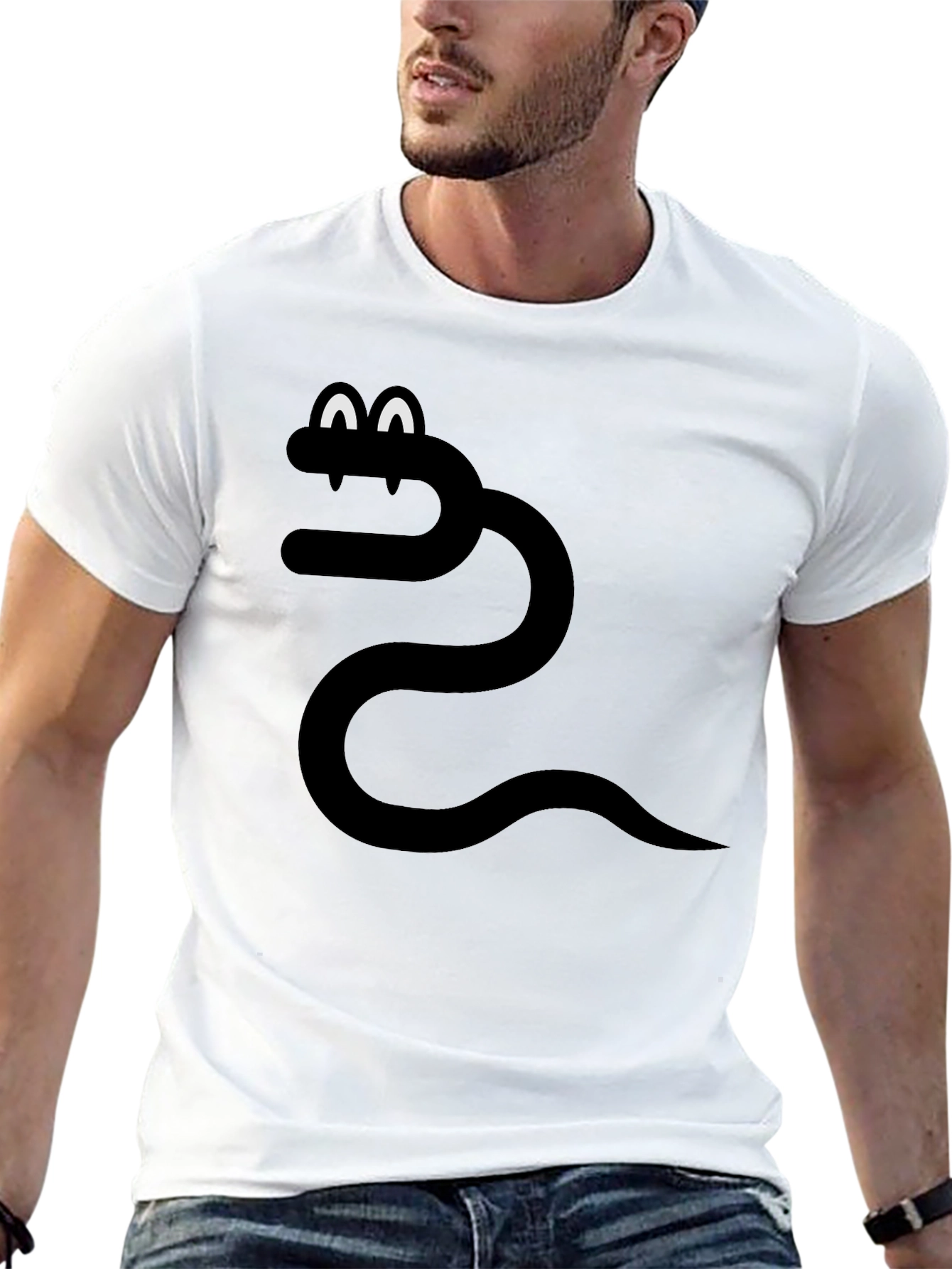 Funny Snake Graphic Tee - Black T-Shirt
