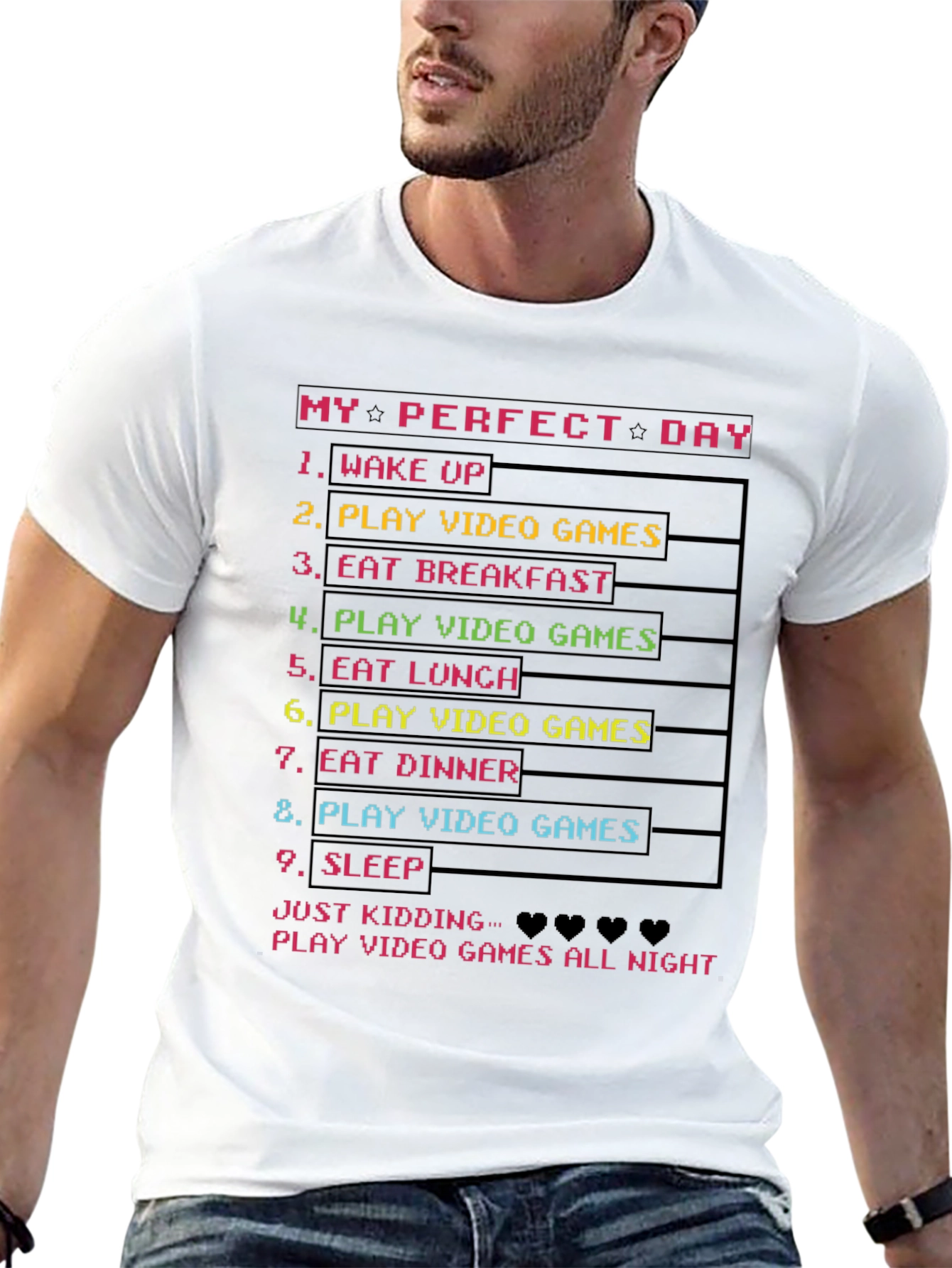 Gamers Perfect Day Black T-Shirt