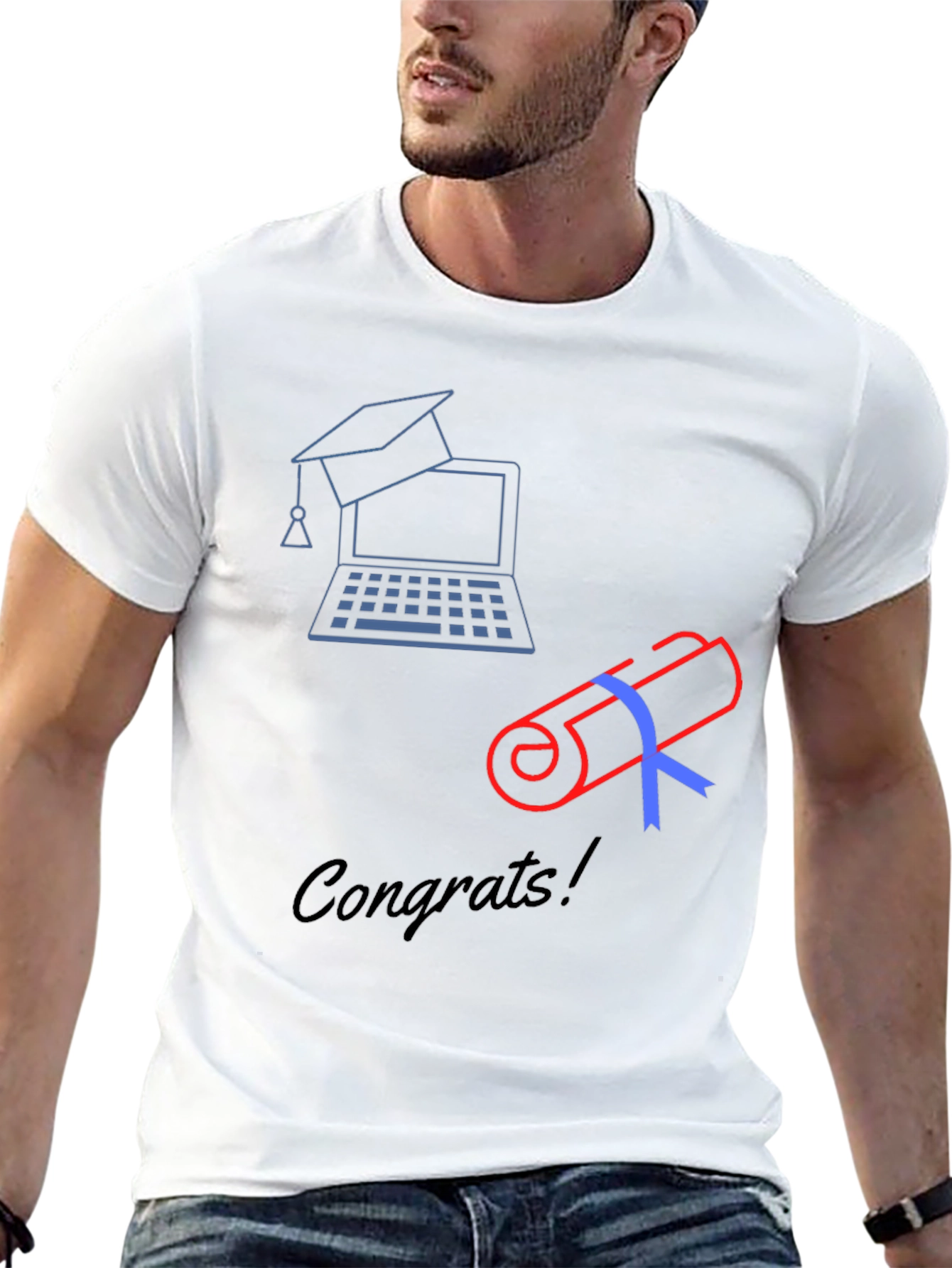 Congrats Grad! Graduation T-Shirt - Online Degree