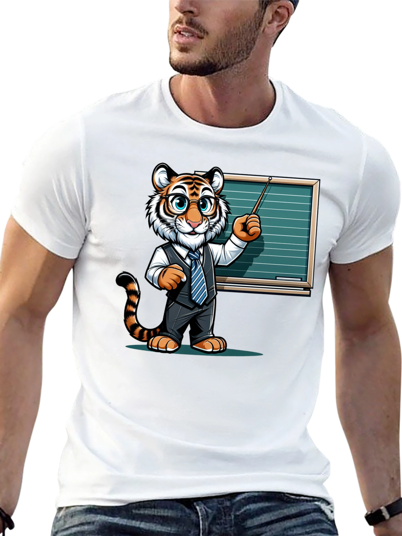 Tiger Teacher Graphic Tee - Back to School Style