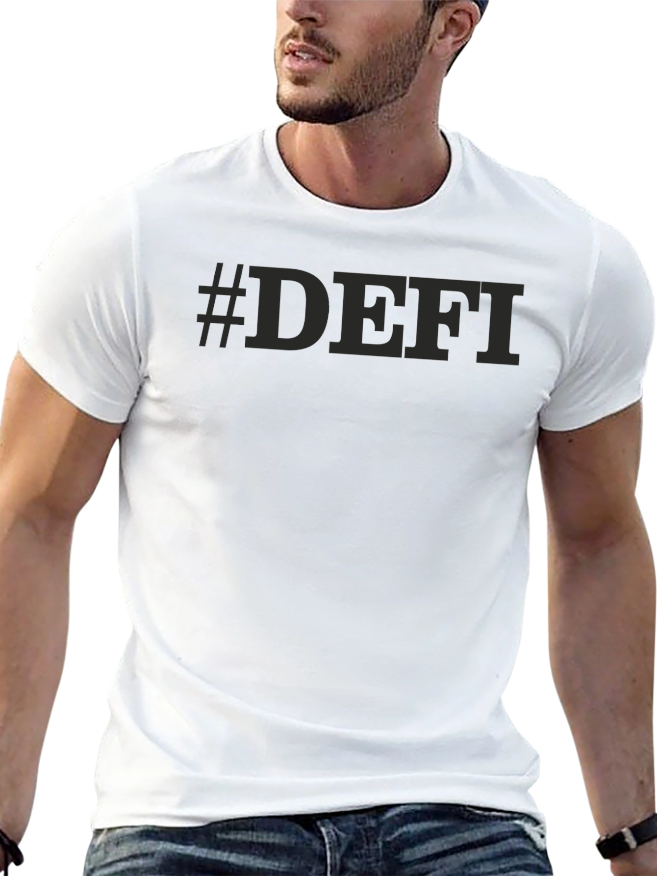 DEFI Graphic Tee - Casual Style Soft Fabric