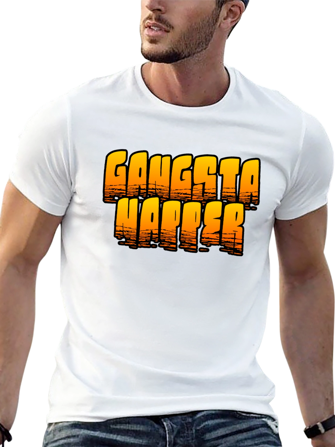 Gangsta Napper Graphic T-Shirt - Black