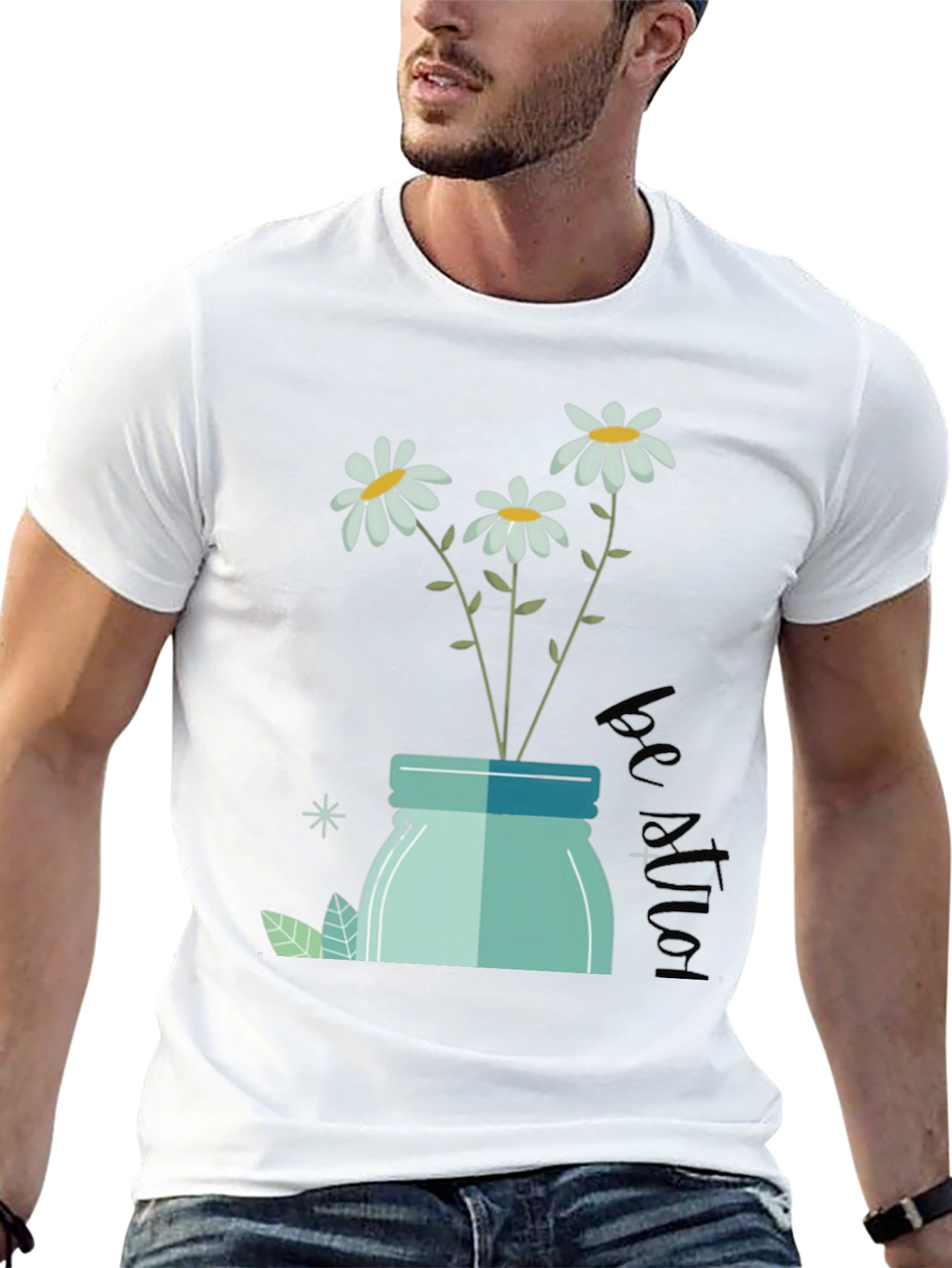Daisy Jar Graphic Tee - Be Kind T-Shirt