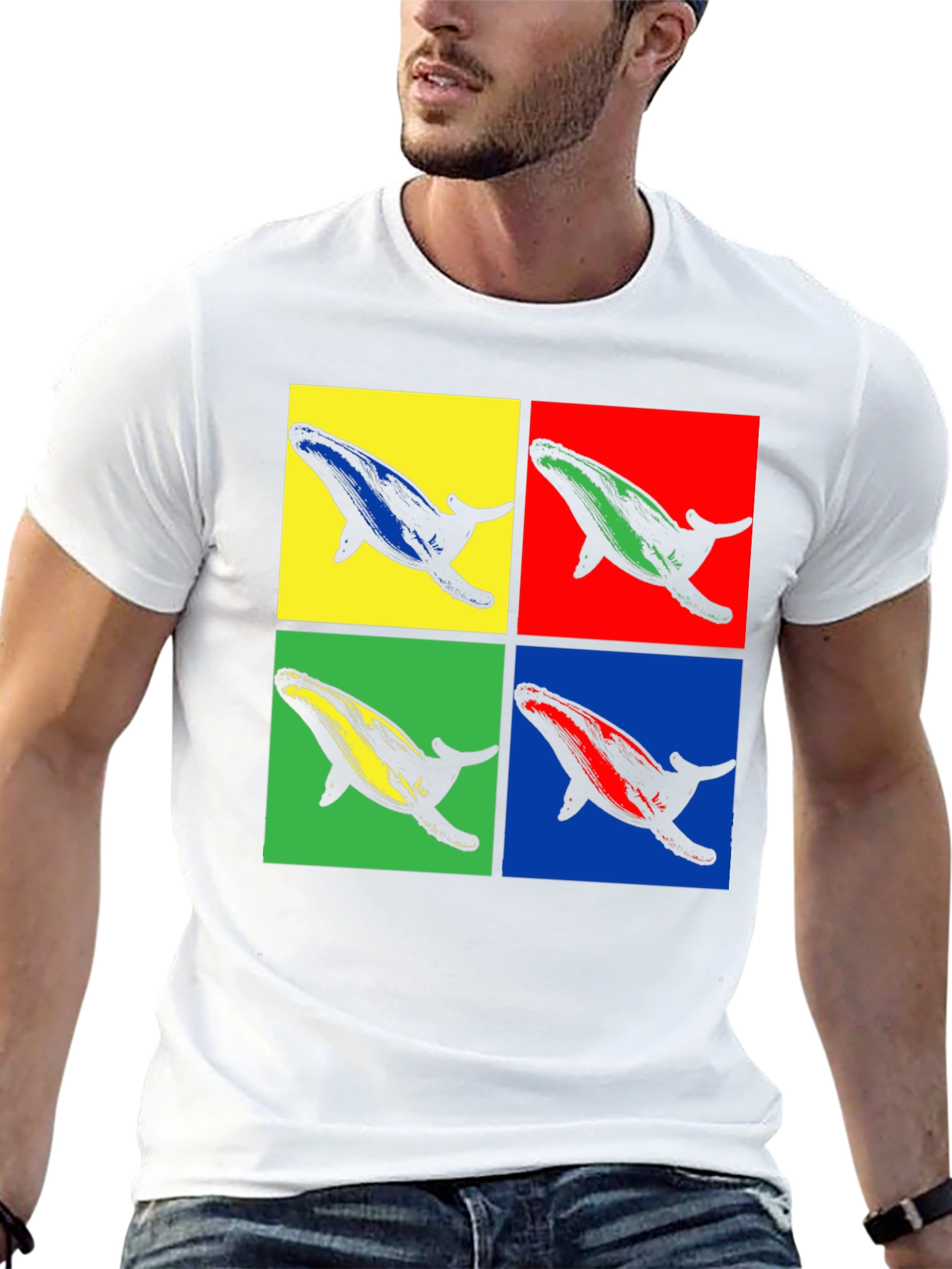 Whale Pop Art Graphic T-Shirt - Stylish & Unique