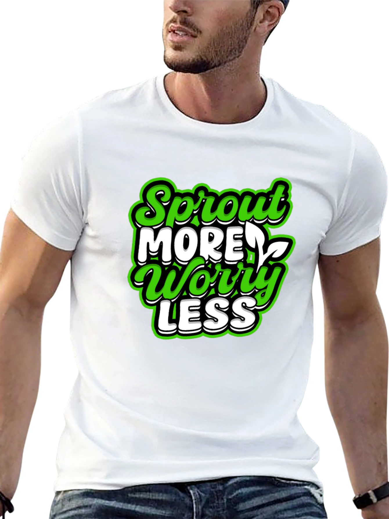 Sprout More Worry Less Graphic T-Shirt