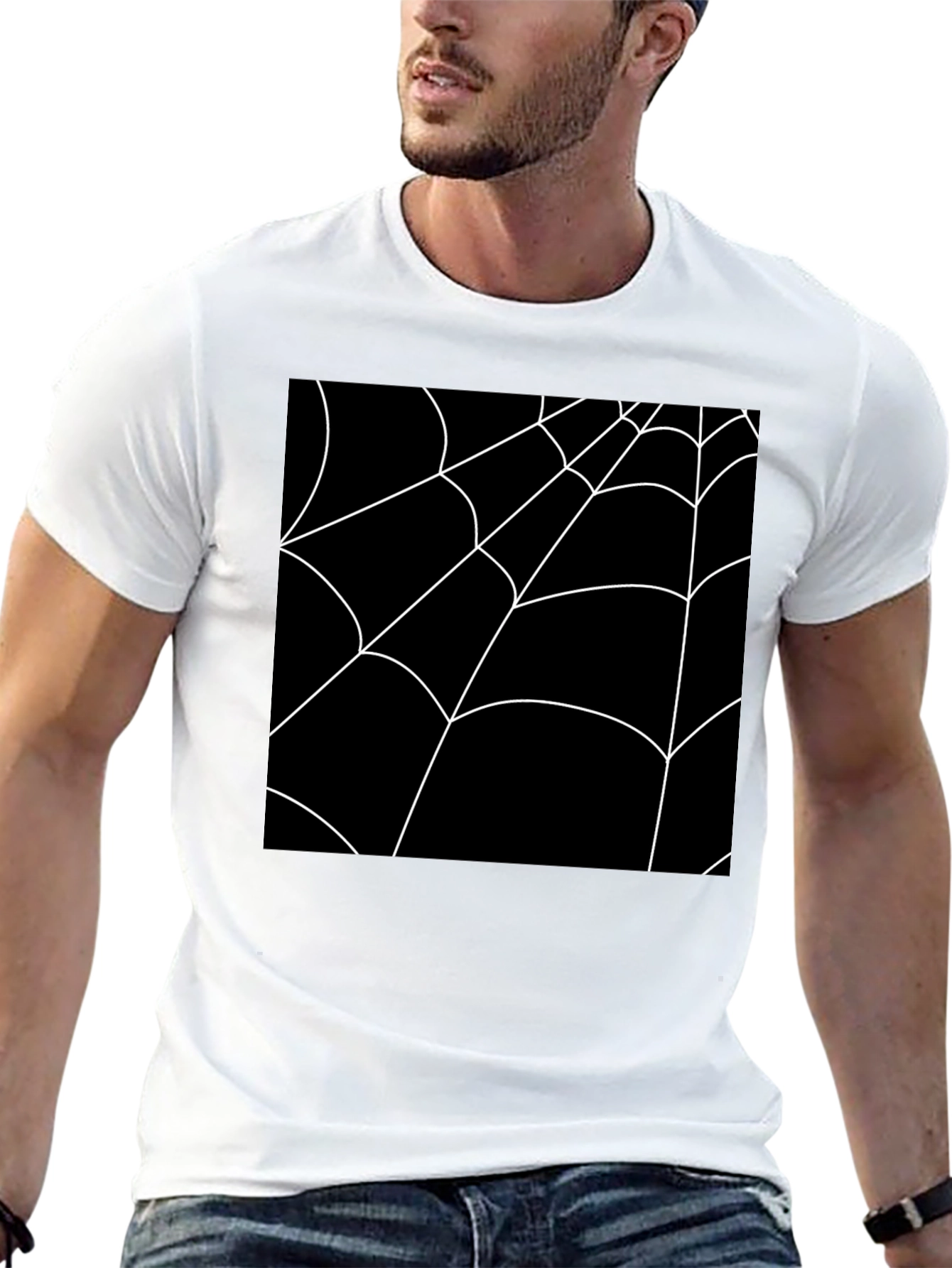 Black Spiderweb Graphic T-Shirt