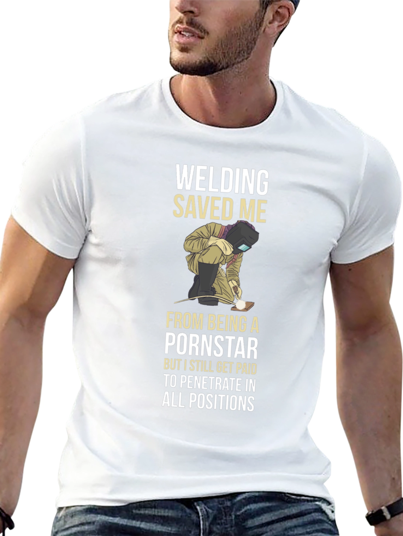 Welding Saved Me T-Shirt Funny Welder Tee