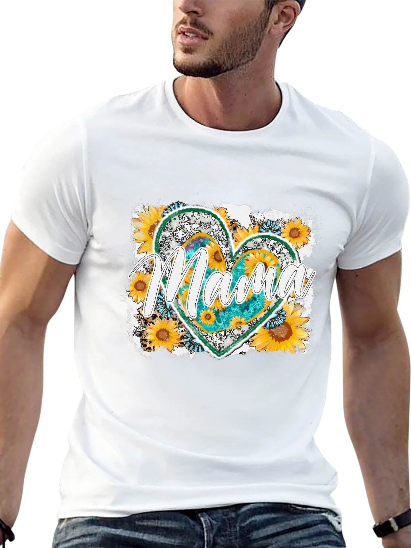 Mama Sunflower Heart T-Shirt