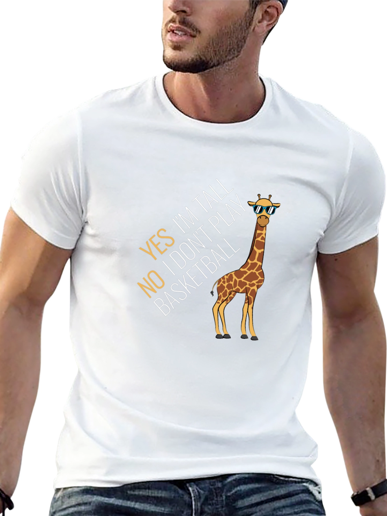 Tall Giraffe Funny Graphic Tee